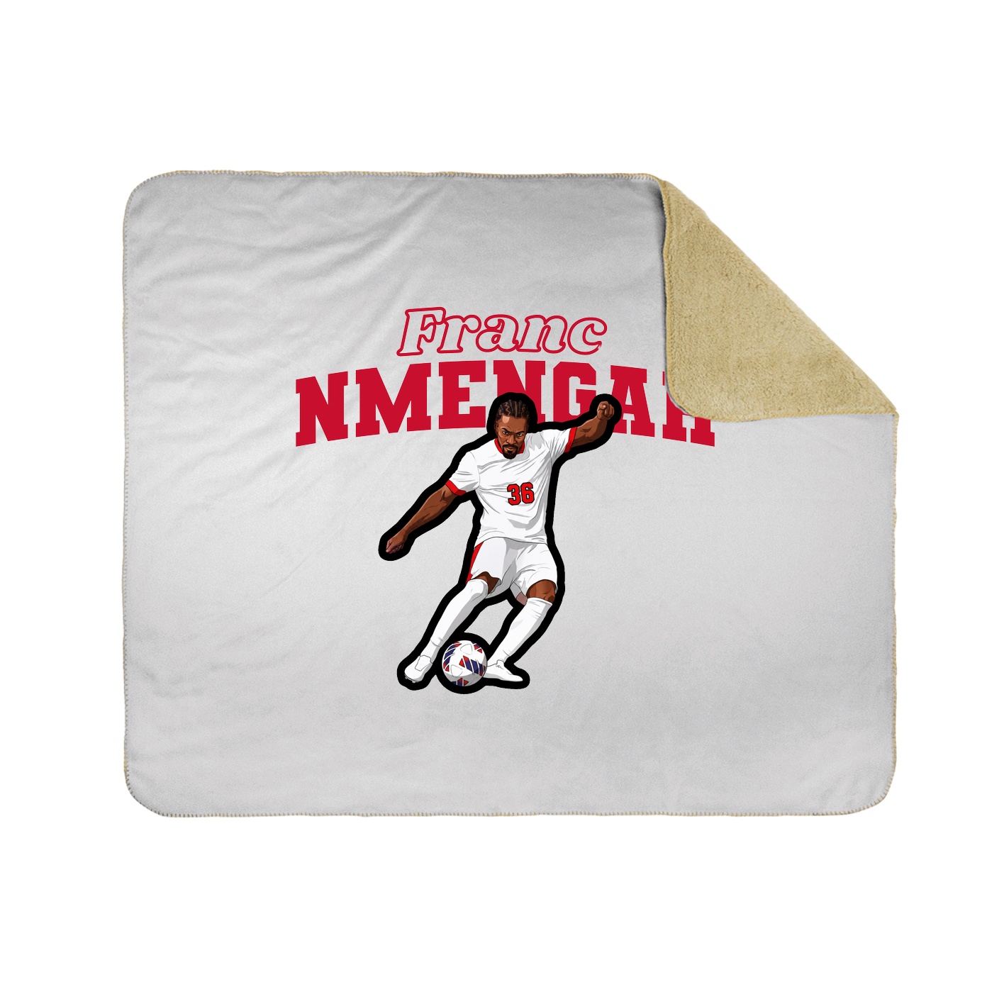 Throw Blanket — Name Arch in White