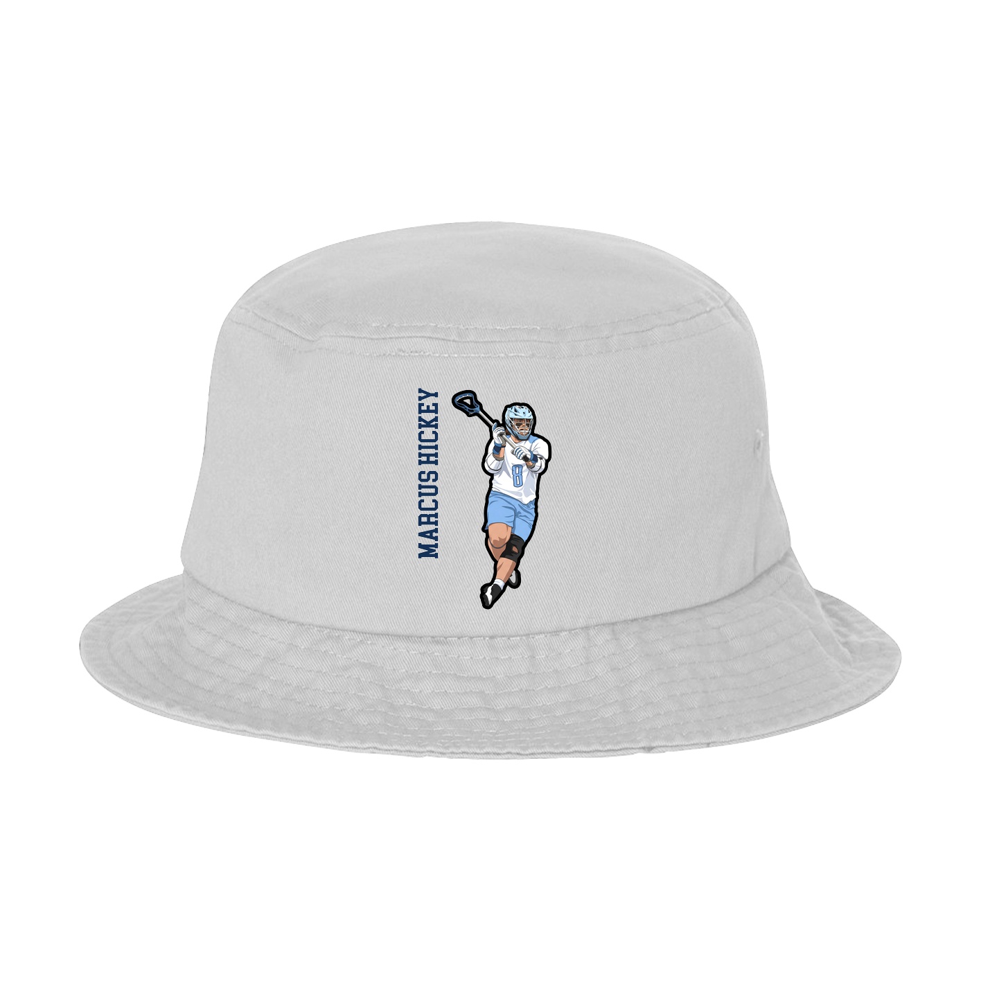 Bucket Cap — Name Vertical in White