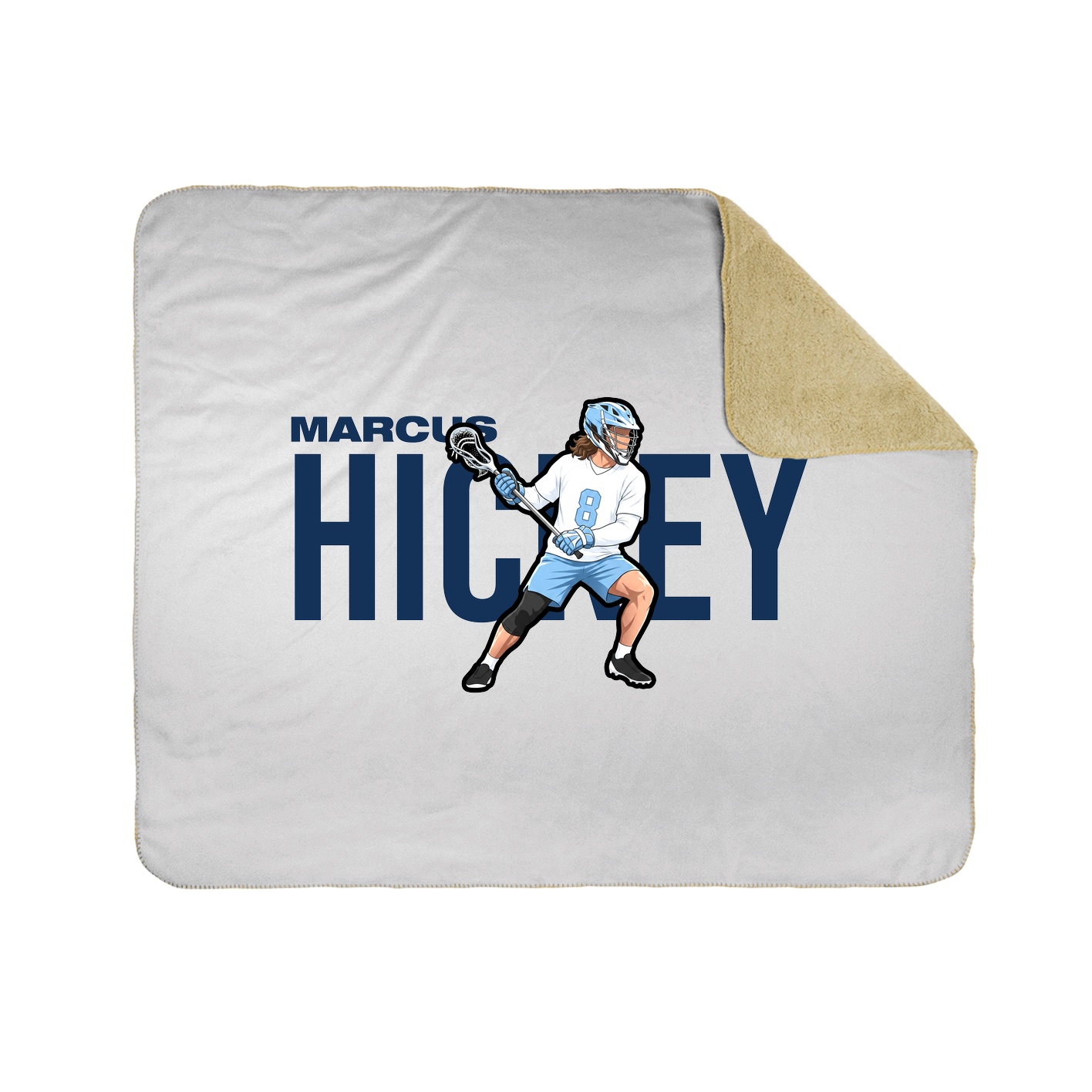 Throw Blanket — Player Name in White