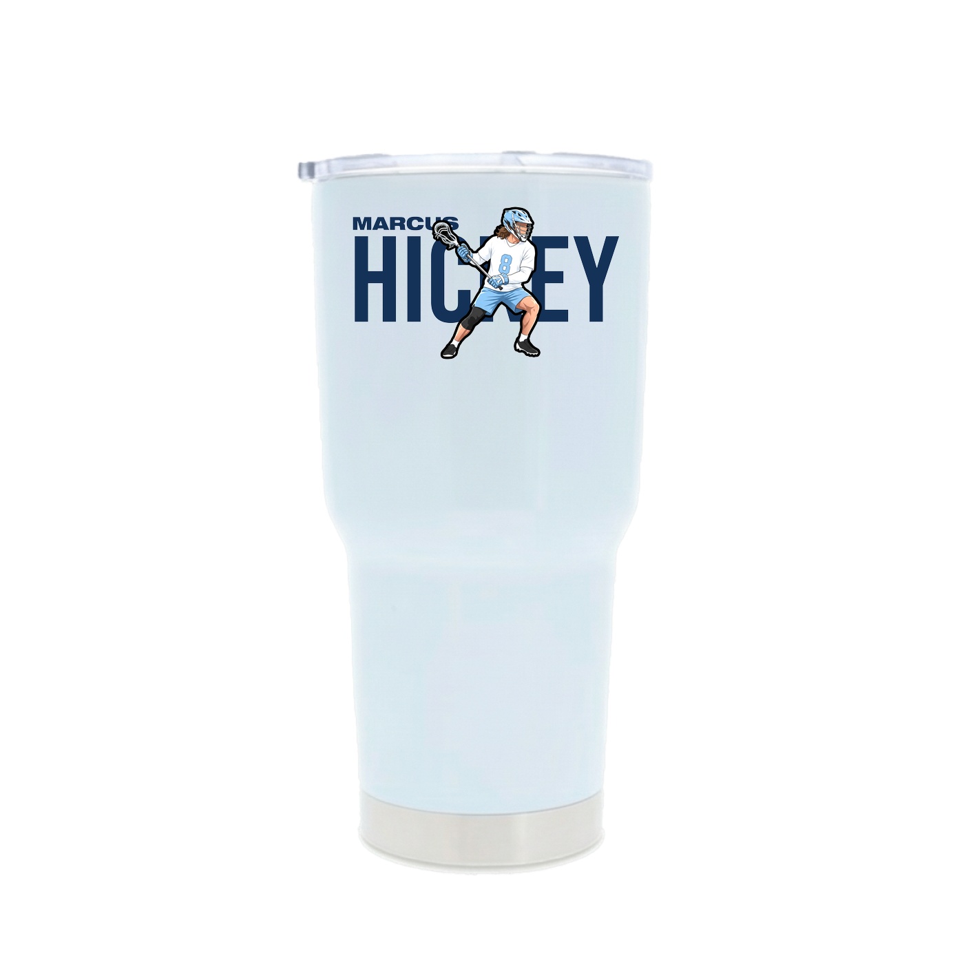 30oz Stainless Steel Tumbler — Player Name in White