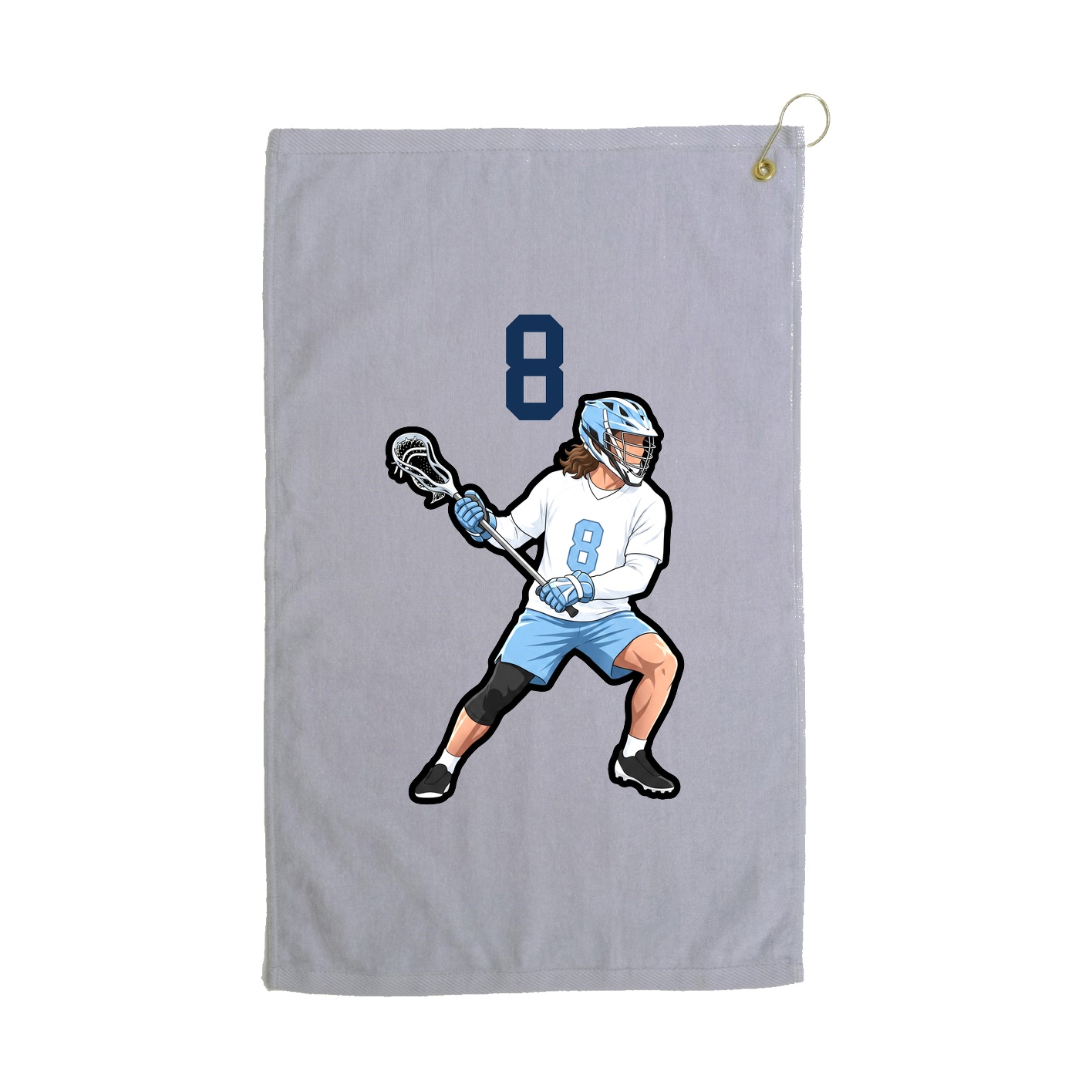 Golf Towel — Number Top in Grey