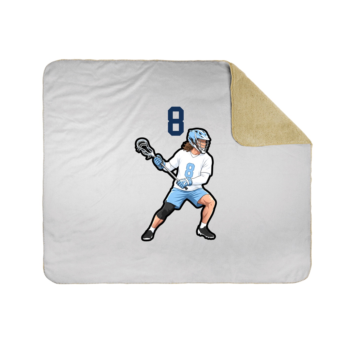 Throw Blanket — Number Top in White