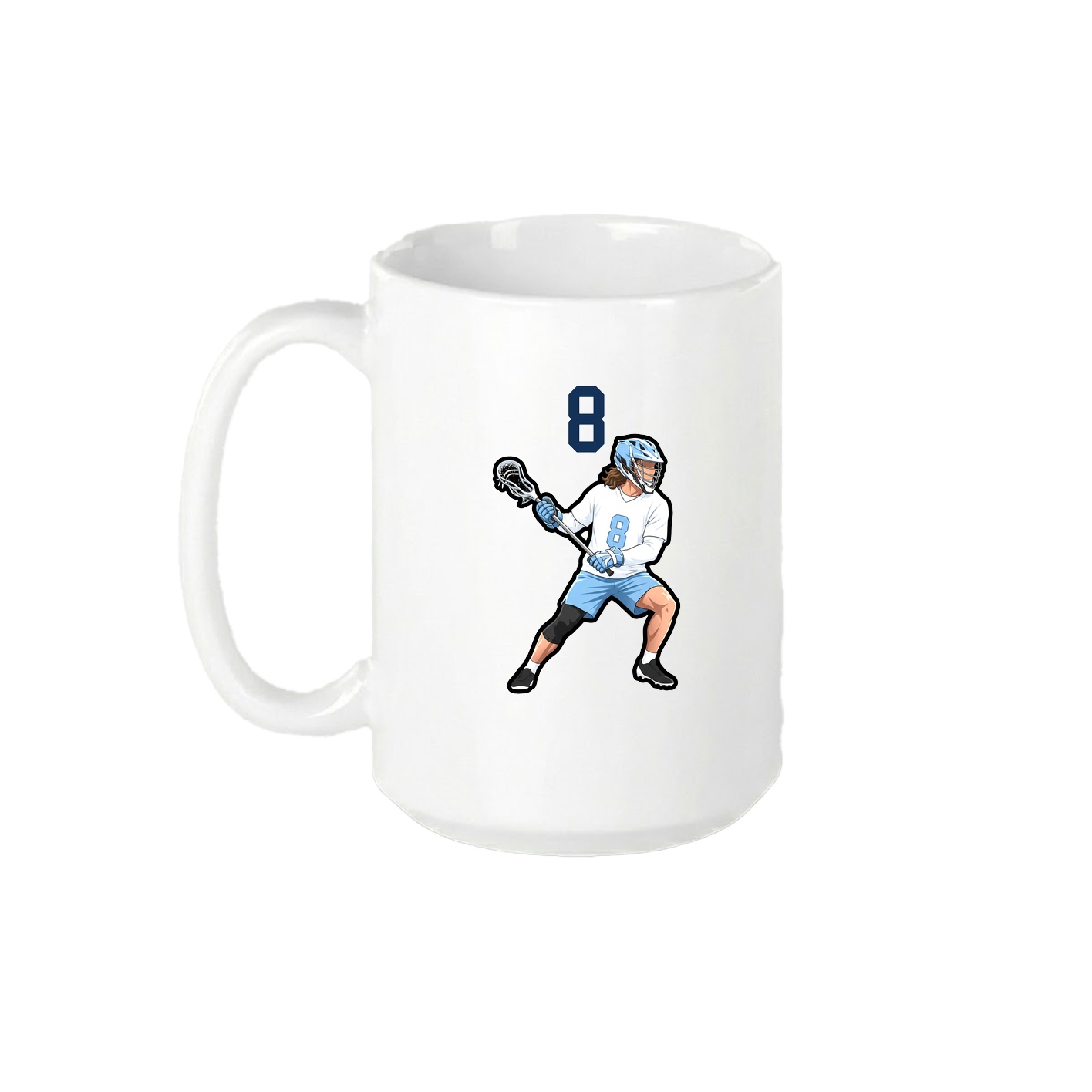 15oz Coffee Mug — Number Top in White
