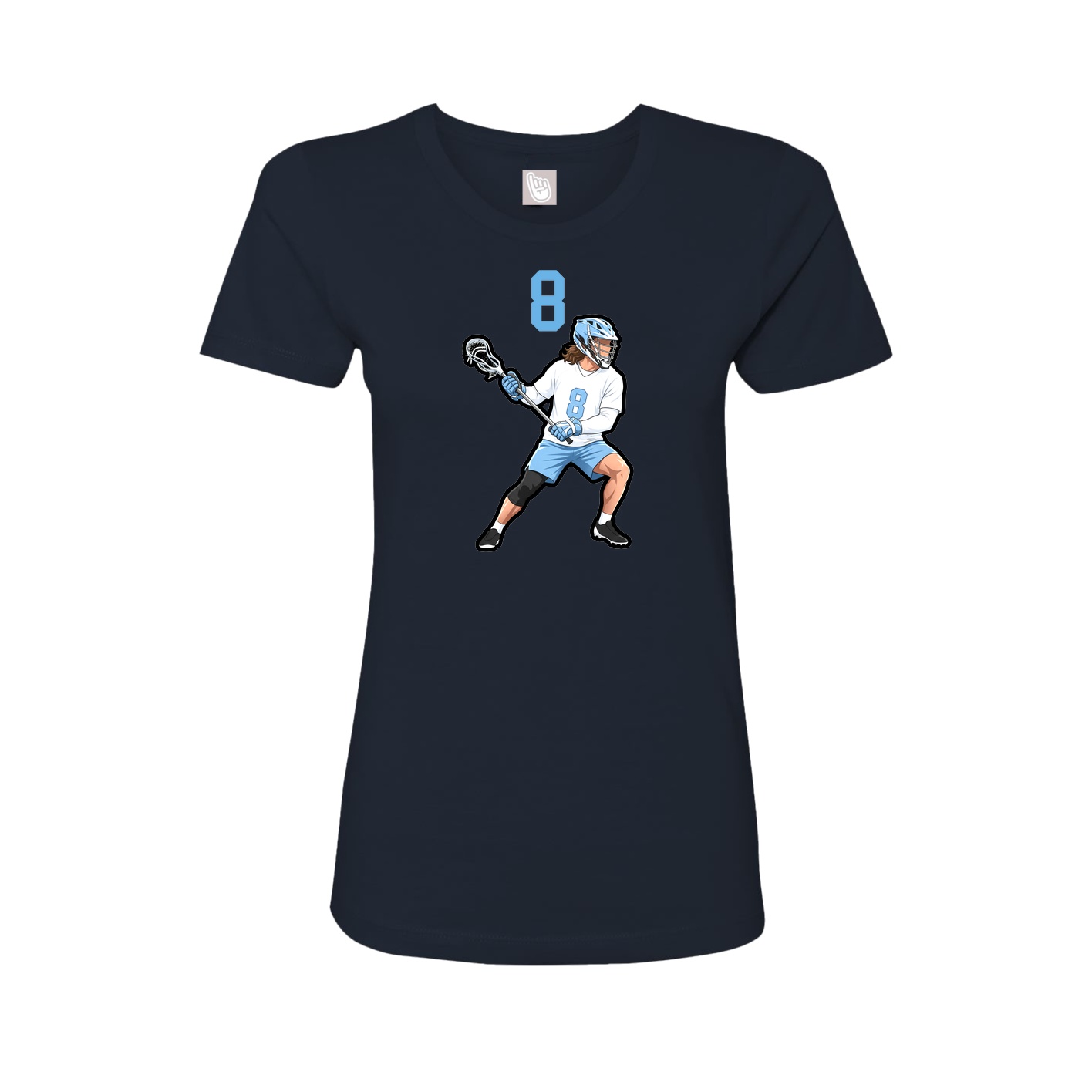 Womens Tee — Number Top in Navy