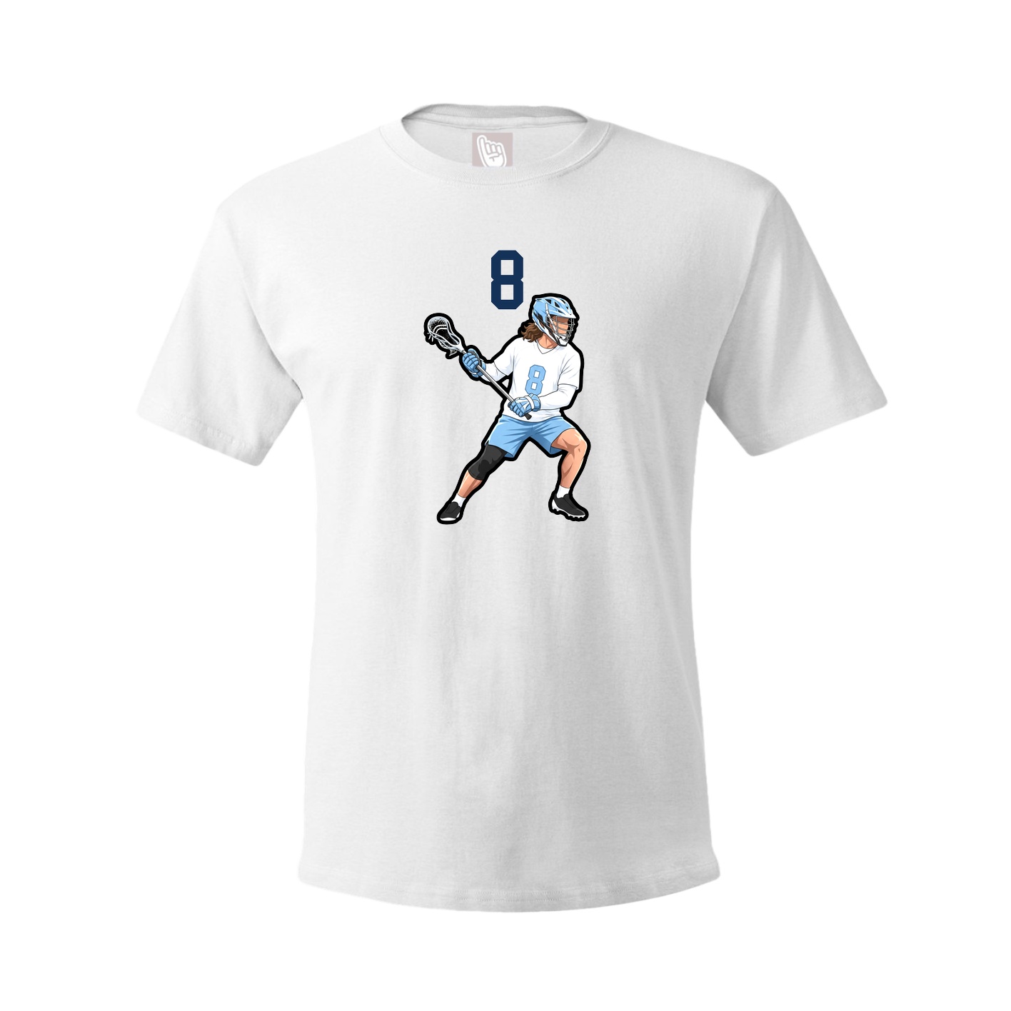 Youth Tee — Number Top in White