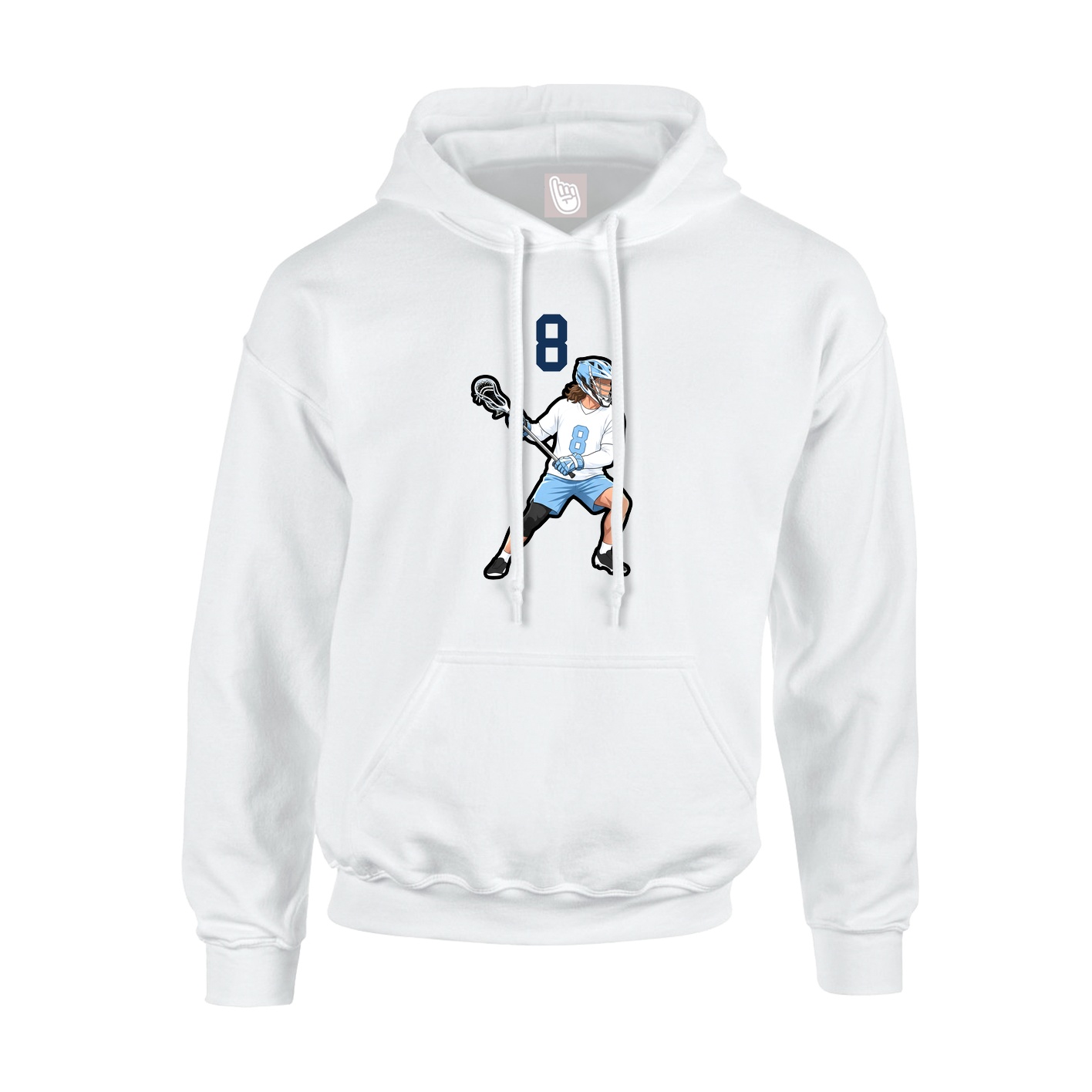 Hoodie — Number Top in White