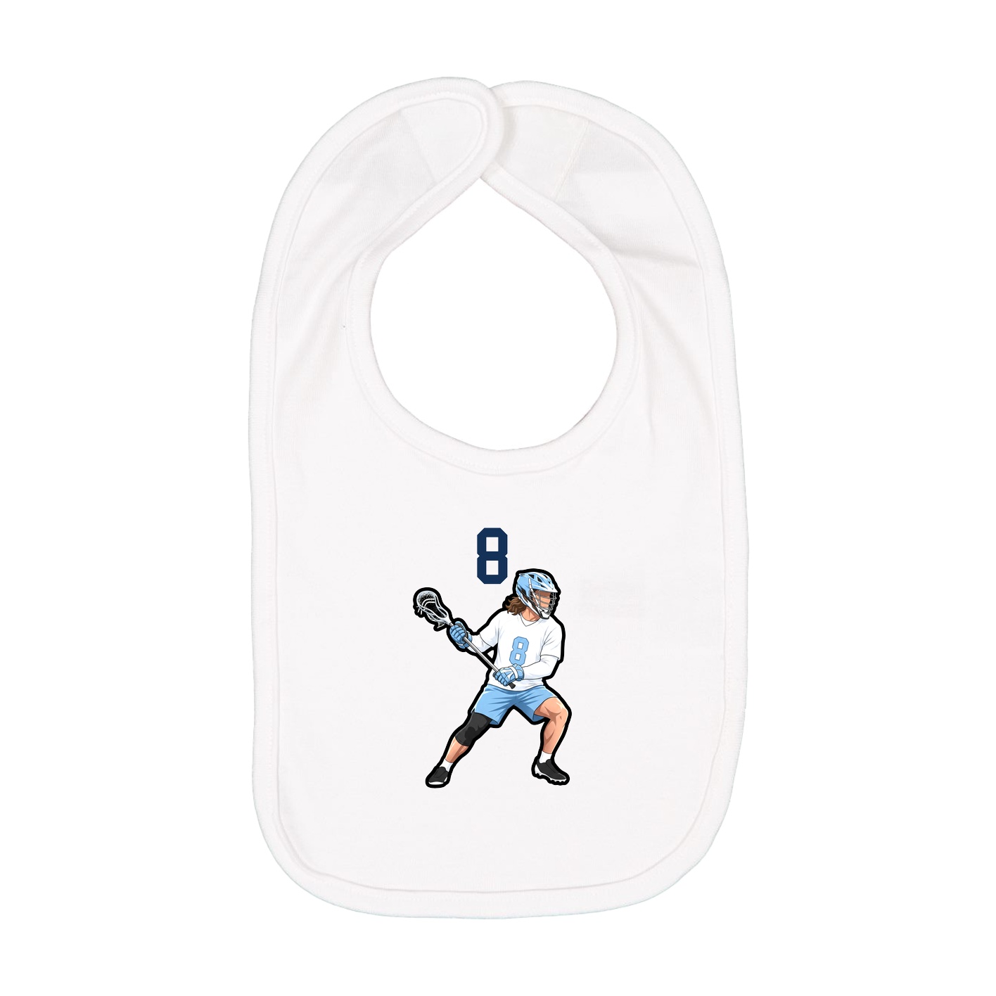 Infant Bib — Number Top in White