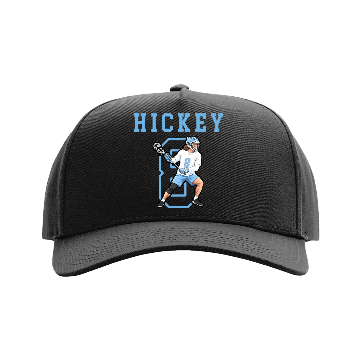 Full Fabric Five-Panel Champ Cap — Shirsey in Black