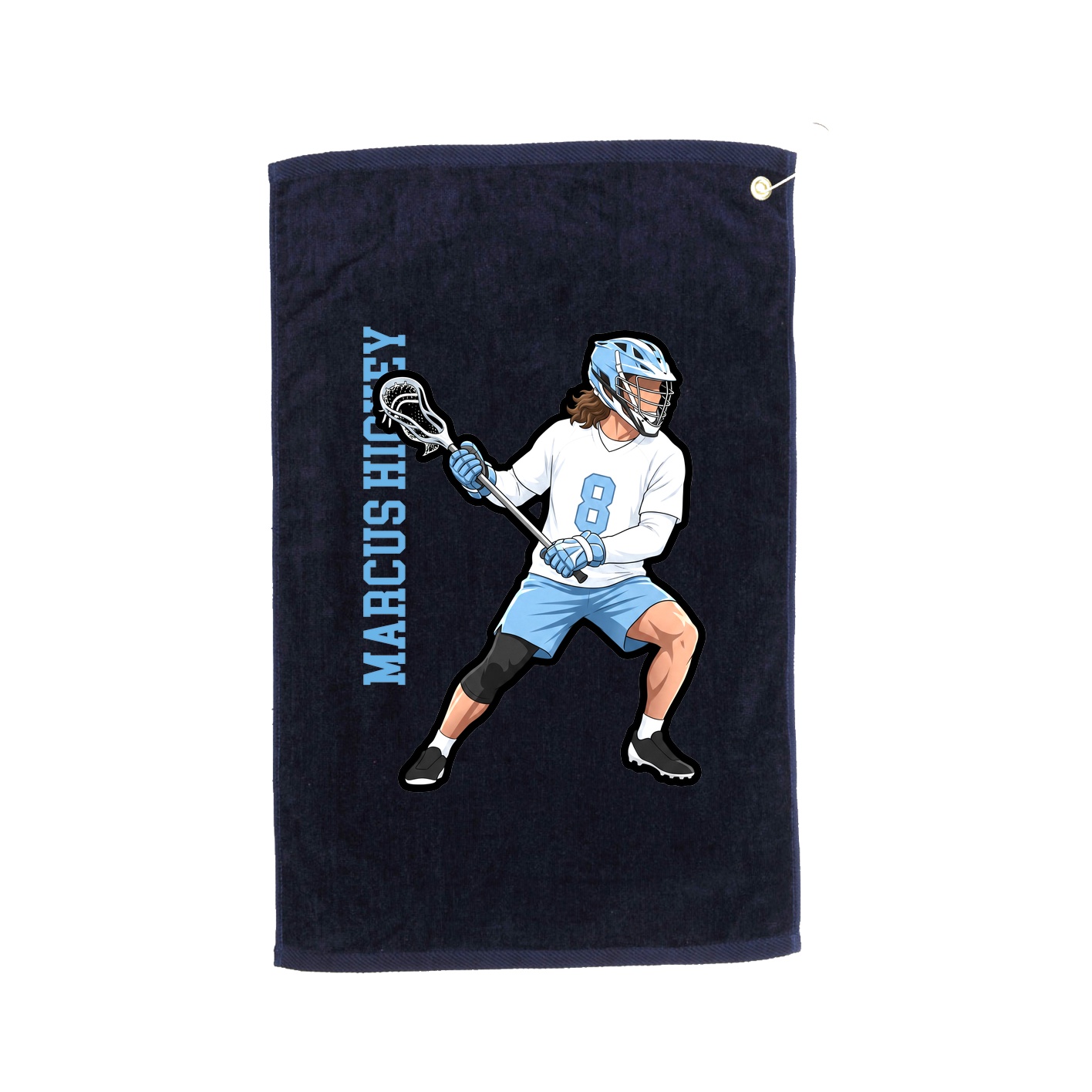 Golf Towel — Name Vertical in Navy