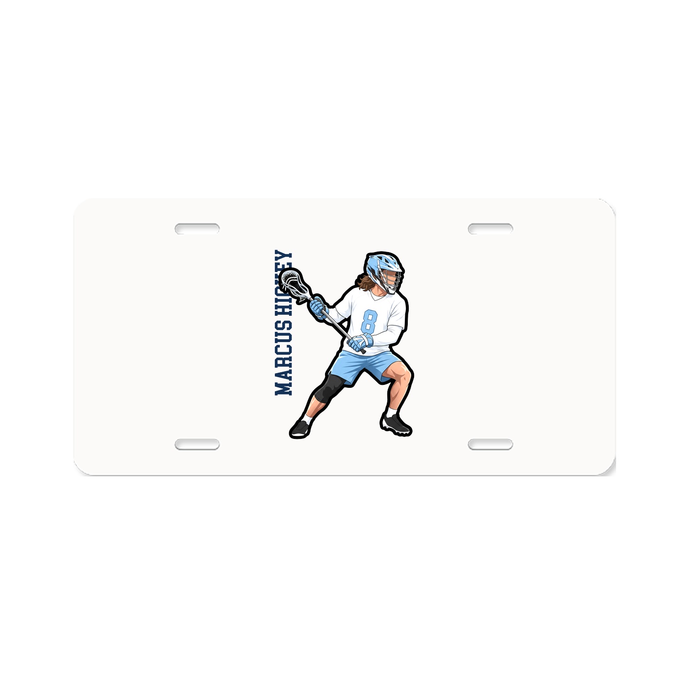 License Plate — Name Vertical in Classic