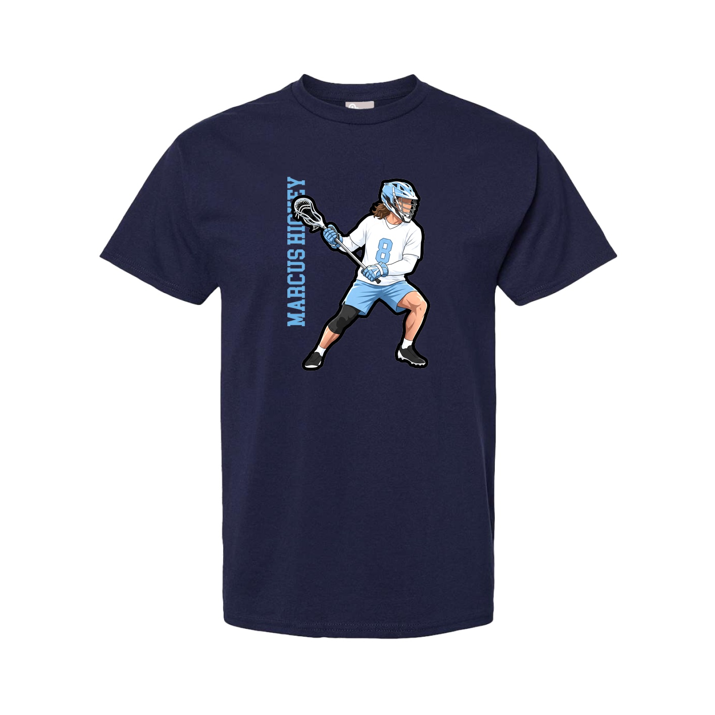 Tee — Name Vertical in Navy