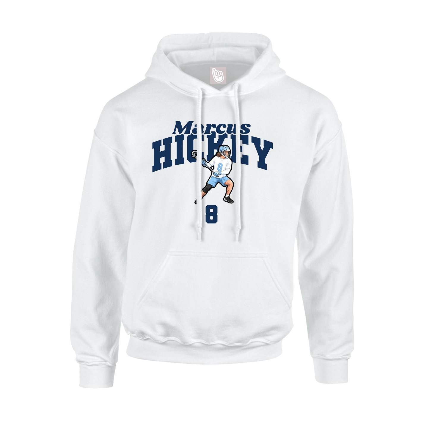Youth Hoodie — Signature Arch in White