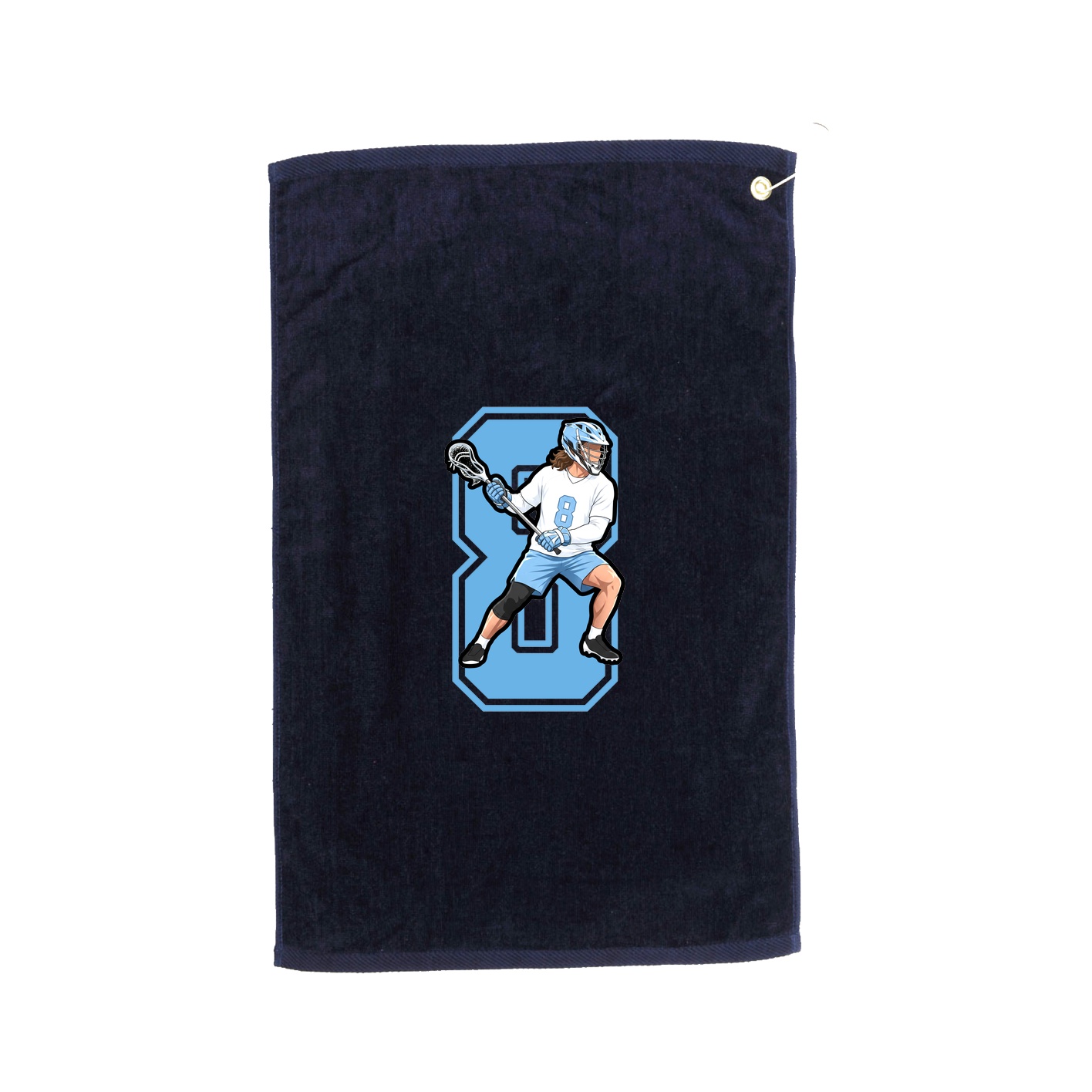 Golf Towel — Number in Navy