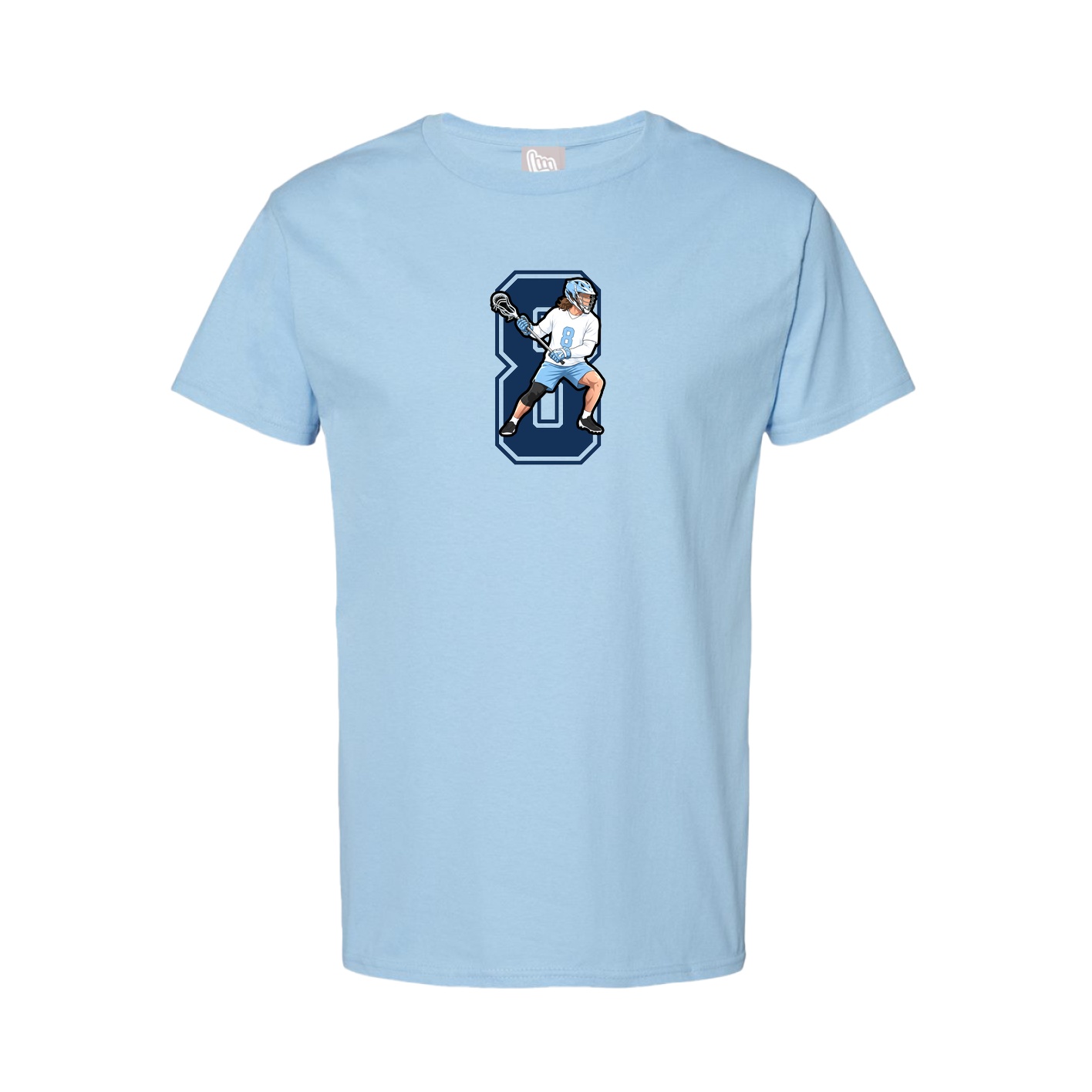 Tee — Number in Light Blue