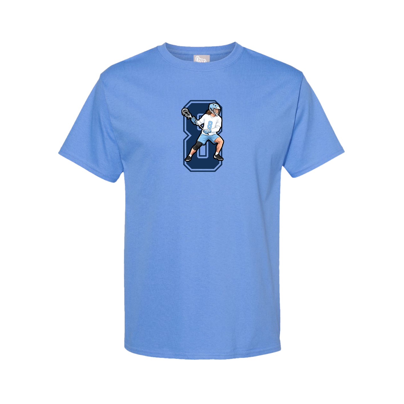Tee — Number in Powder Blue