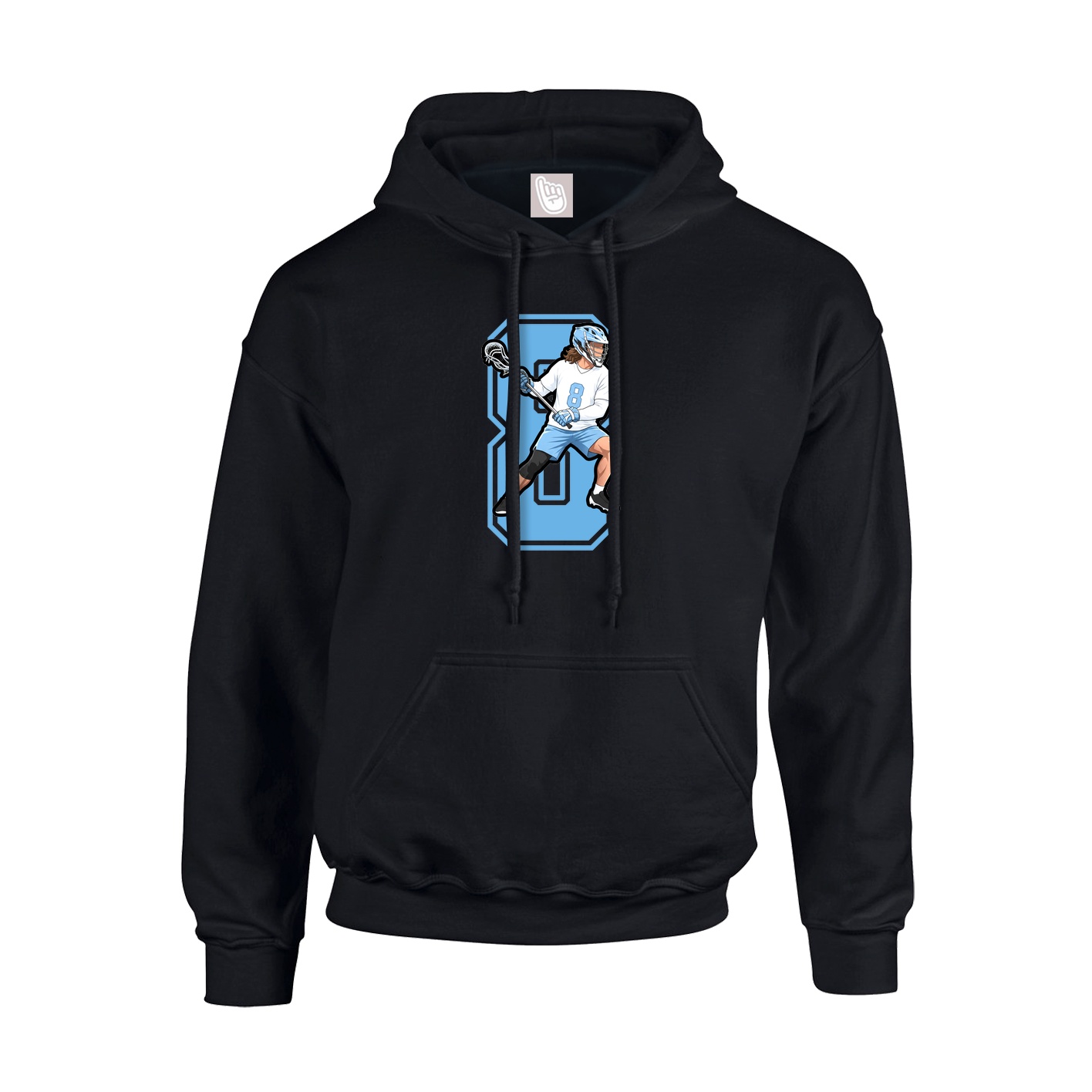 Youth Hoodie — Number in Black