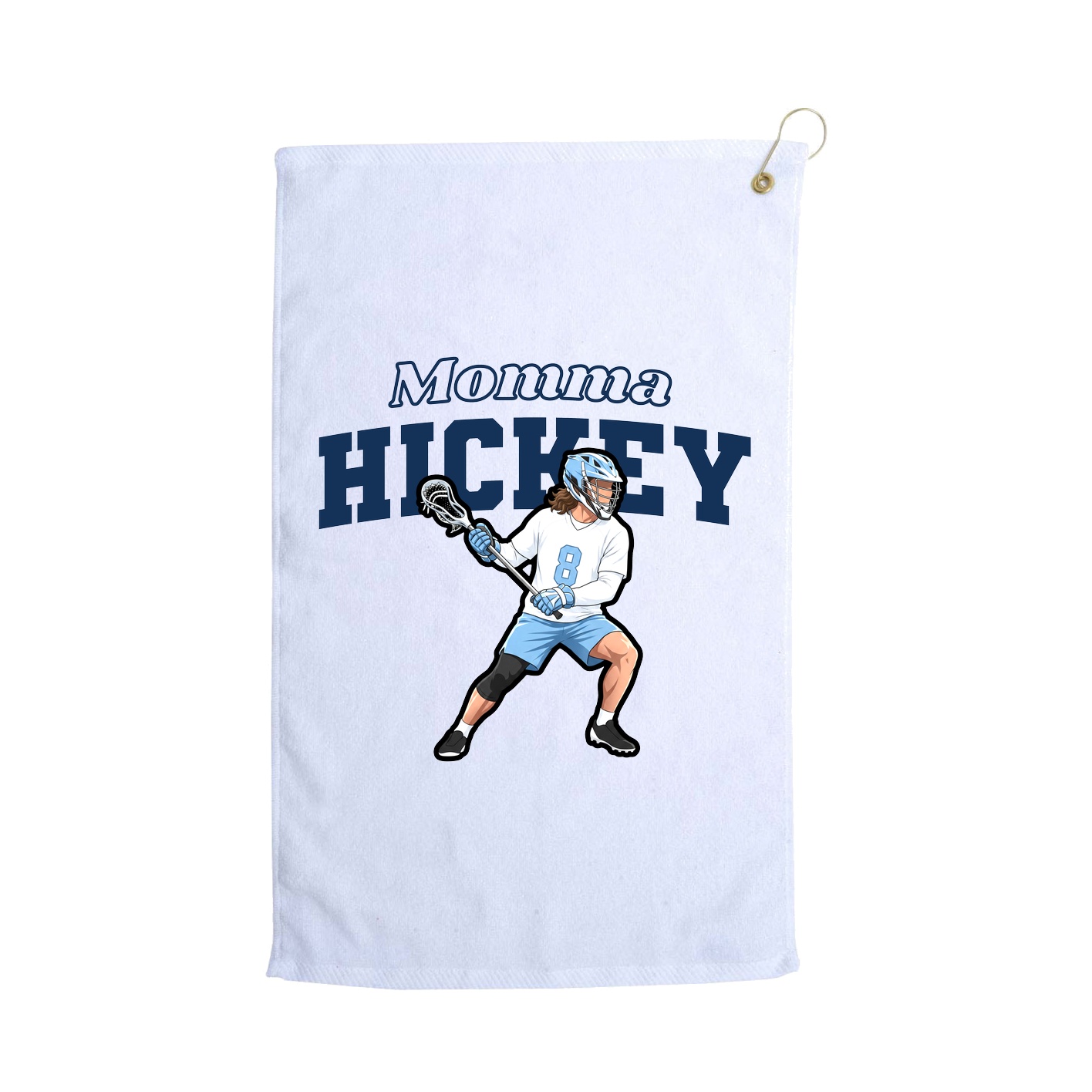 Golf Towel — Mothers Day Block in White