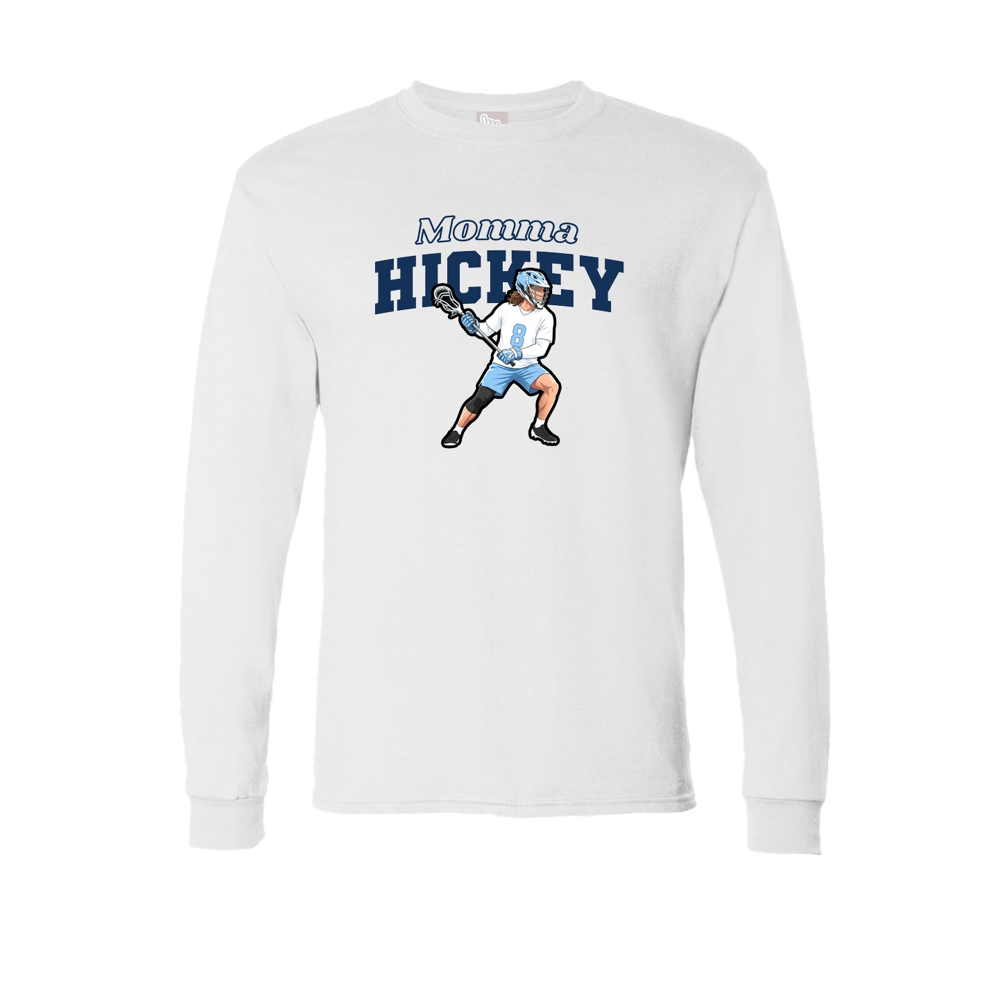 Long Sleeve Tee — Mothers Day Block in White
