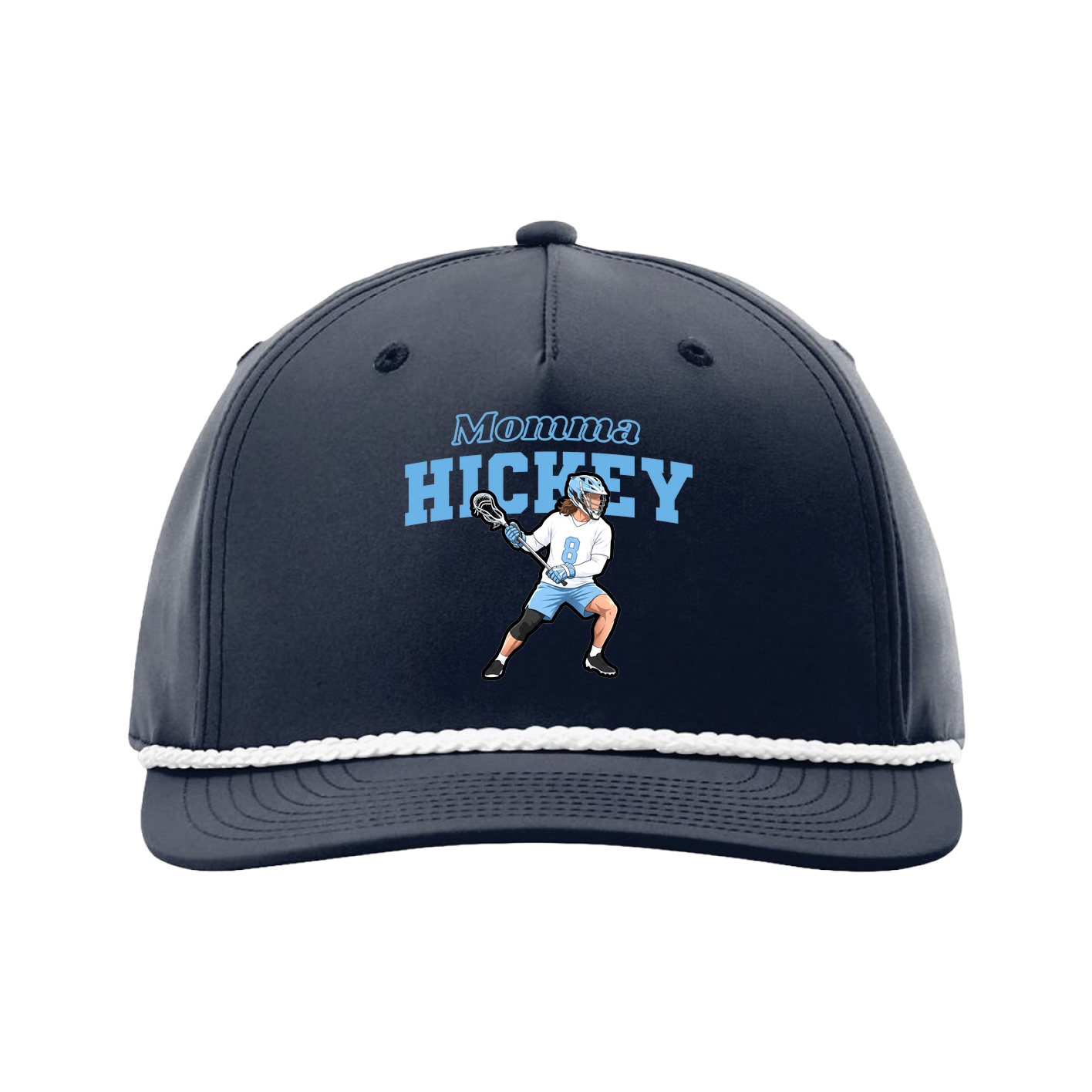 Five-Panel Classic Rope Cap — Mothers Day Block in Navy