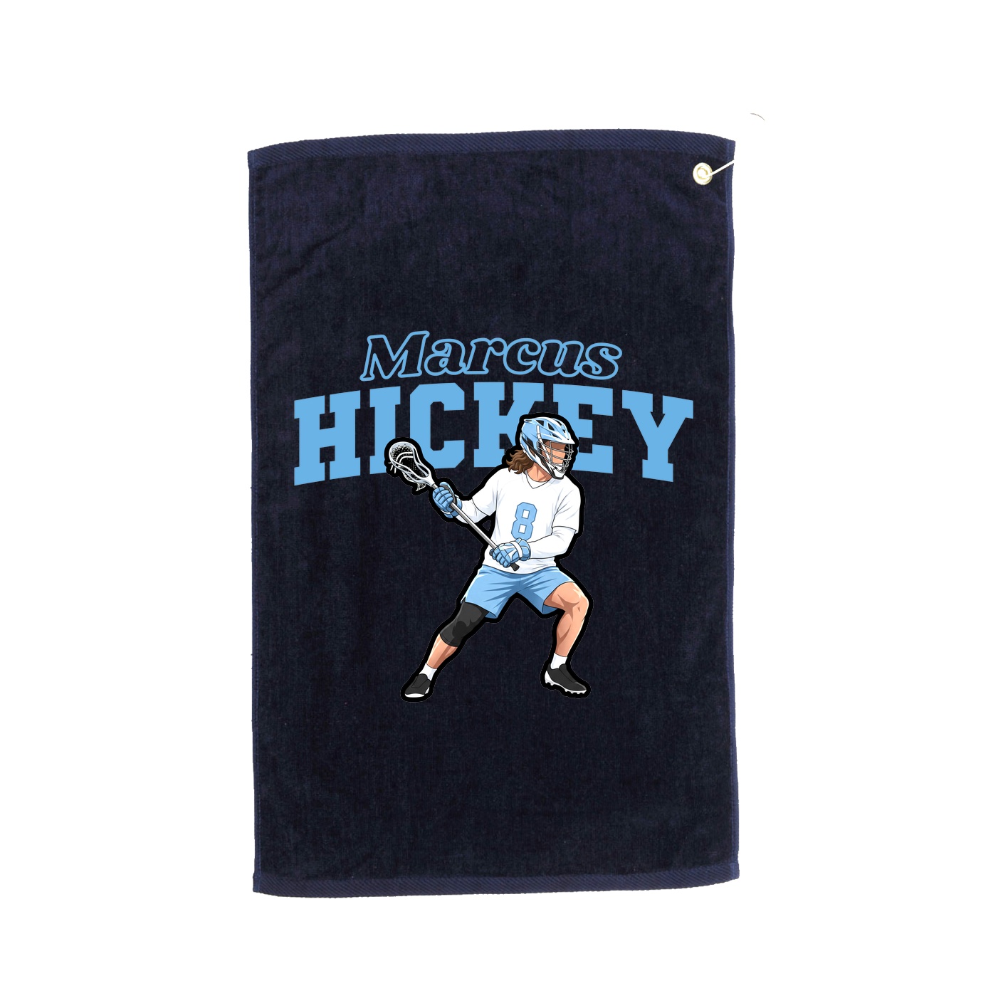 Golf Towel — Name Arch in Navy