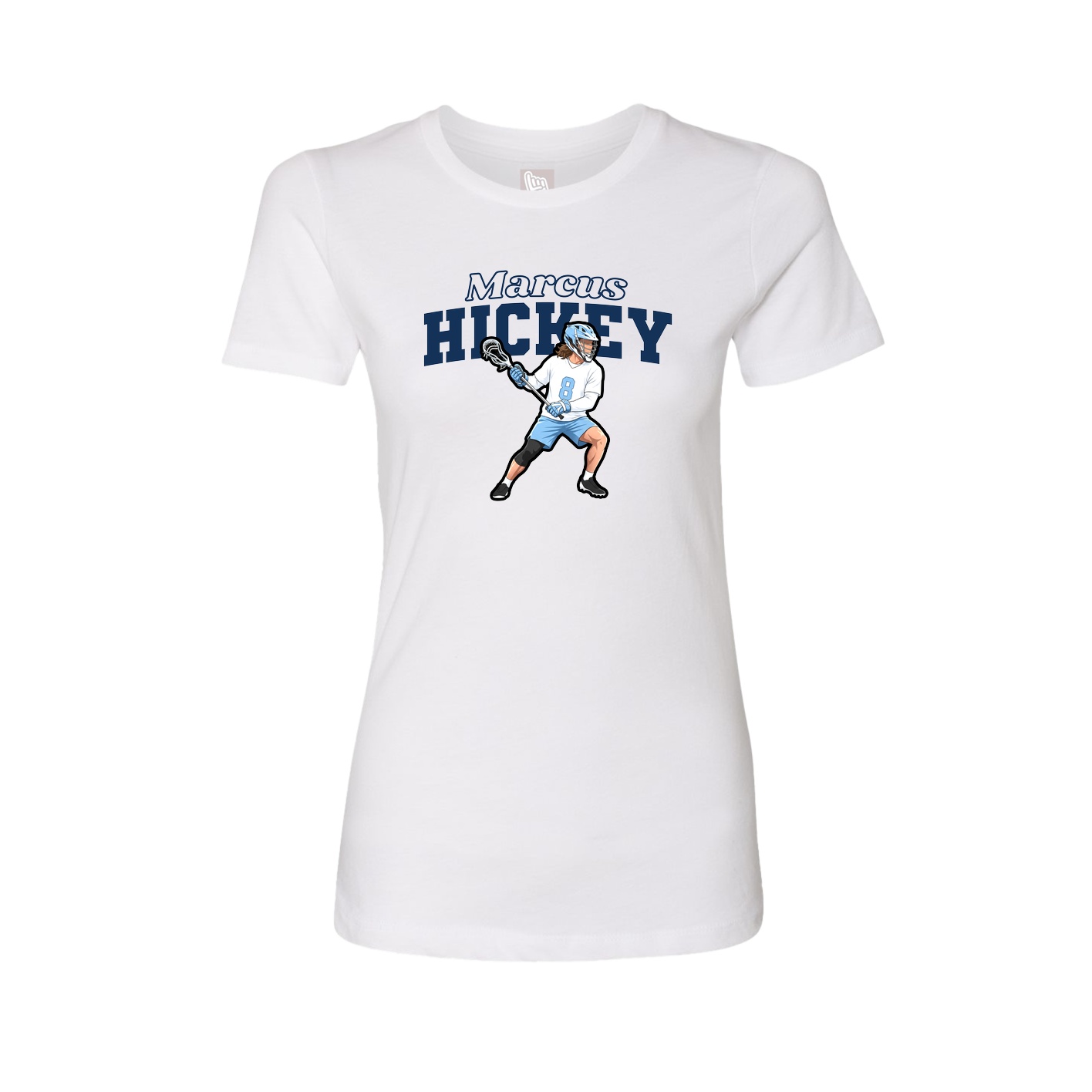Womens Tee — Name Arch in White
