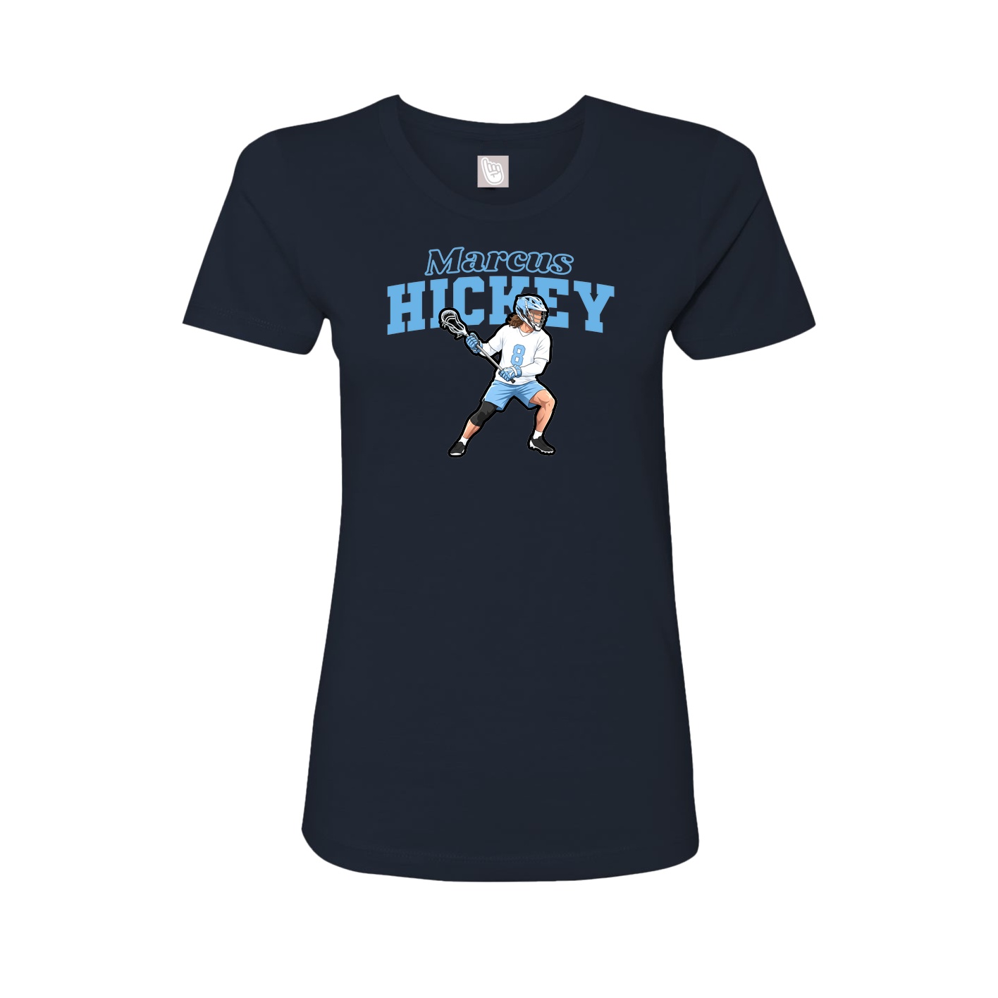 Fitted Women's Tee — Name Arch in Navy