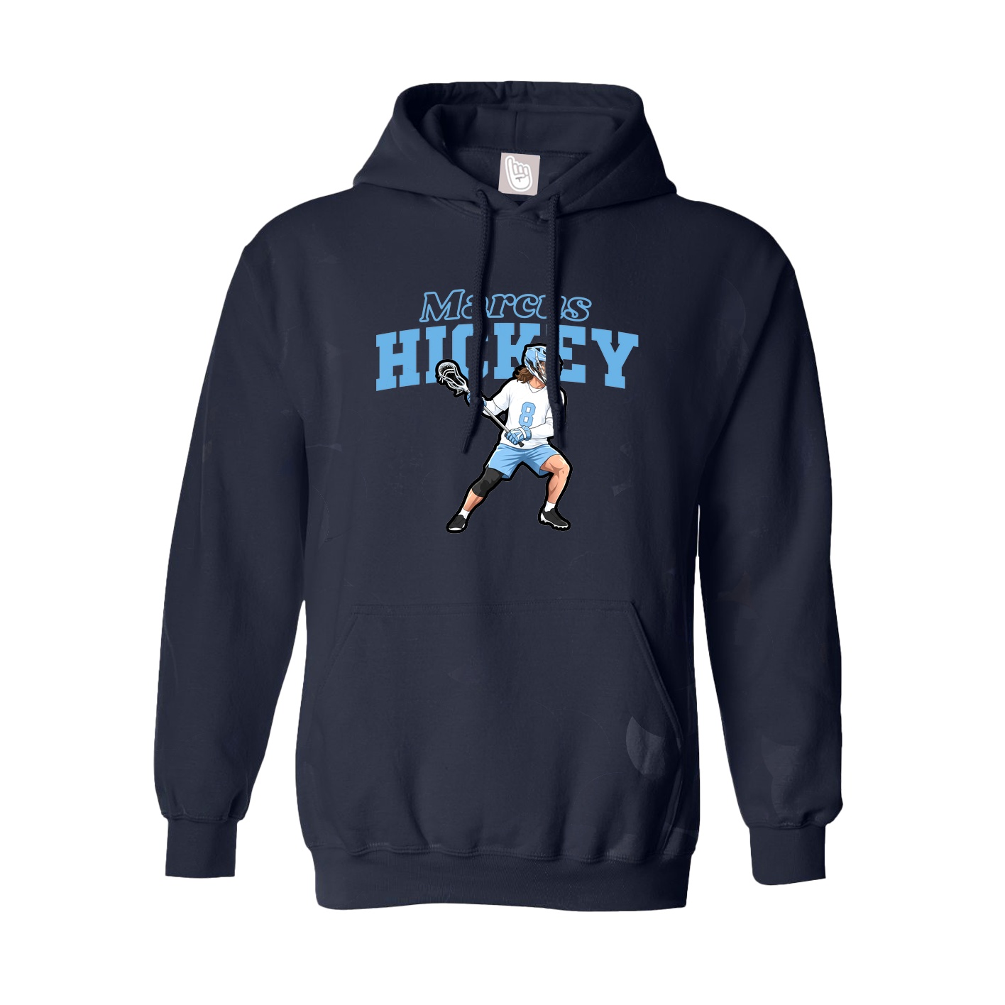 Youth Hoodie — Name Arch in Navy
