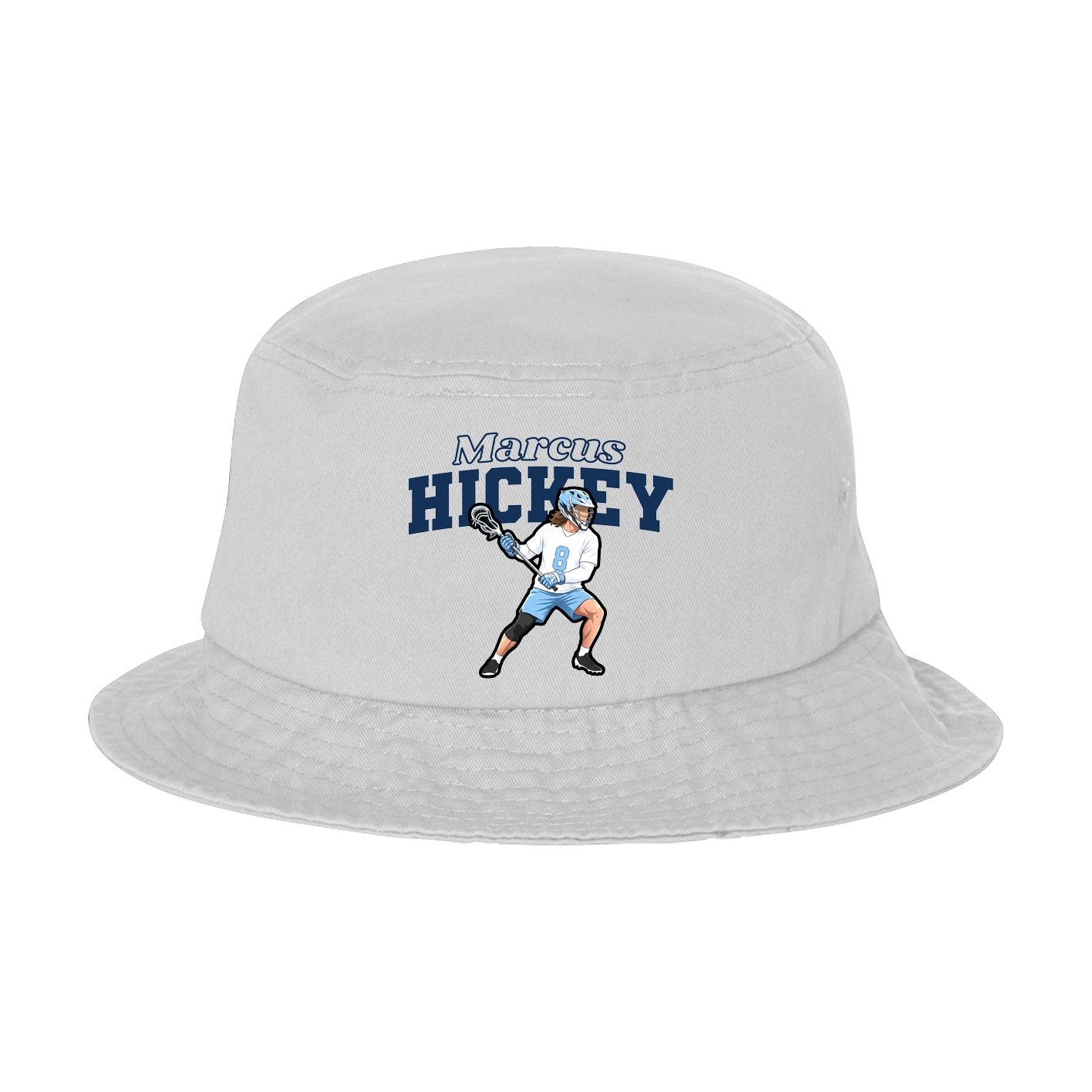 Bucket Cap — Name Arch in White