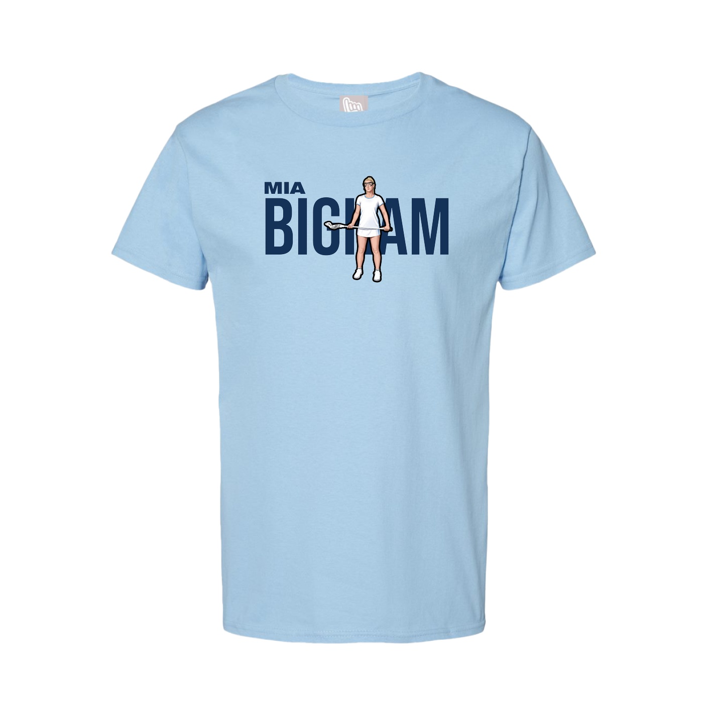 Youth Tee — Player Name in Light Blue