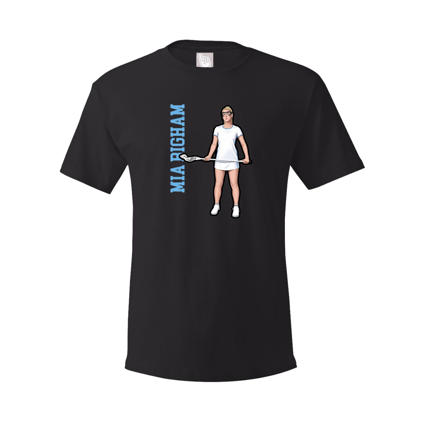 Youth Tee — Name Vertical in Black
