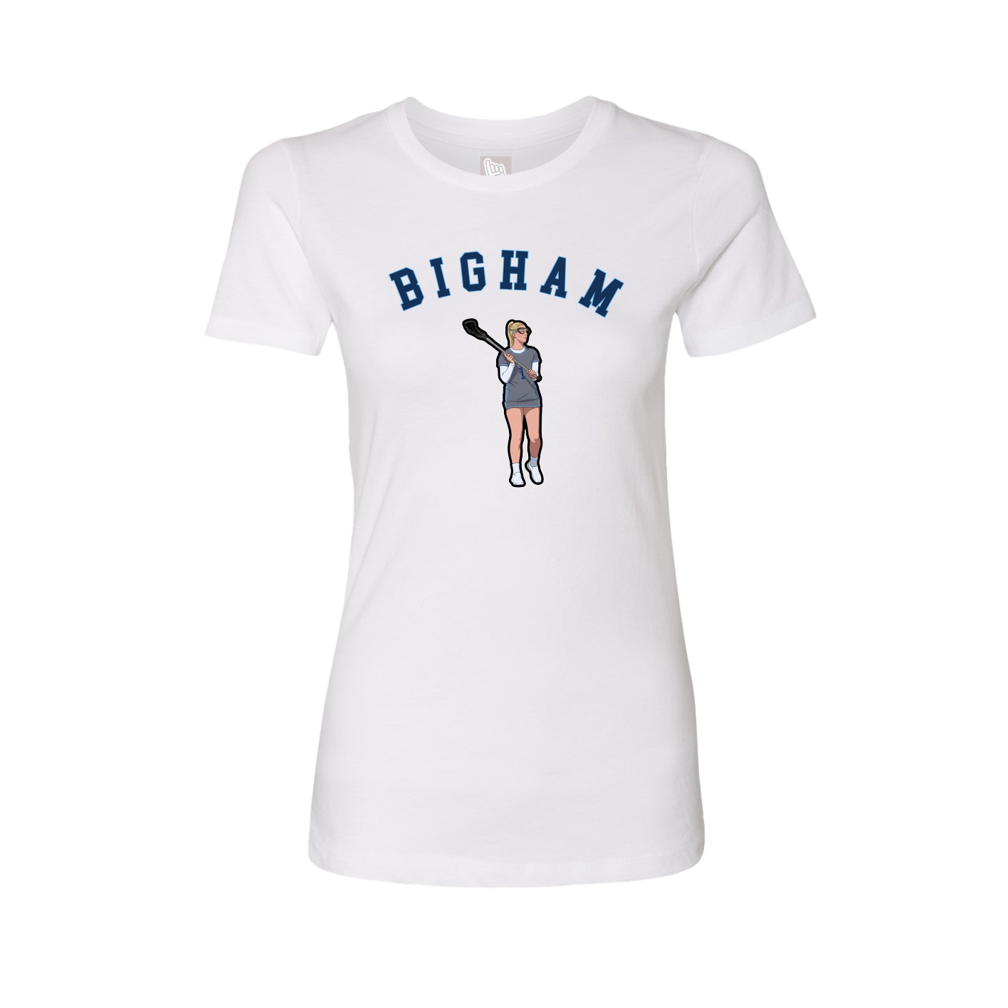 Fitted Women's Tee — Shirsey Arch in White