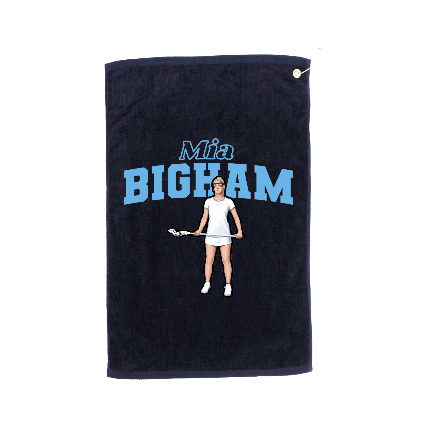 Golf Towel — Name Arch in Navy