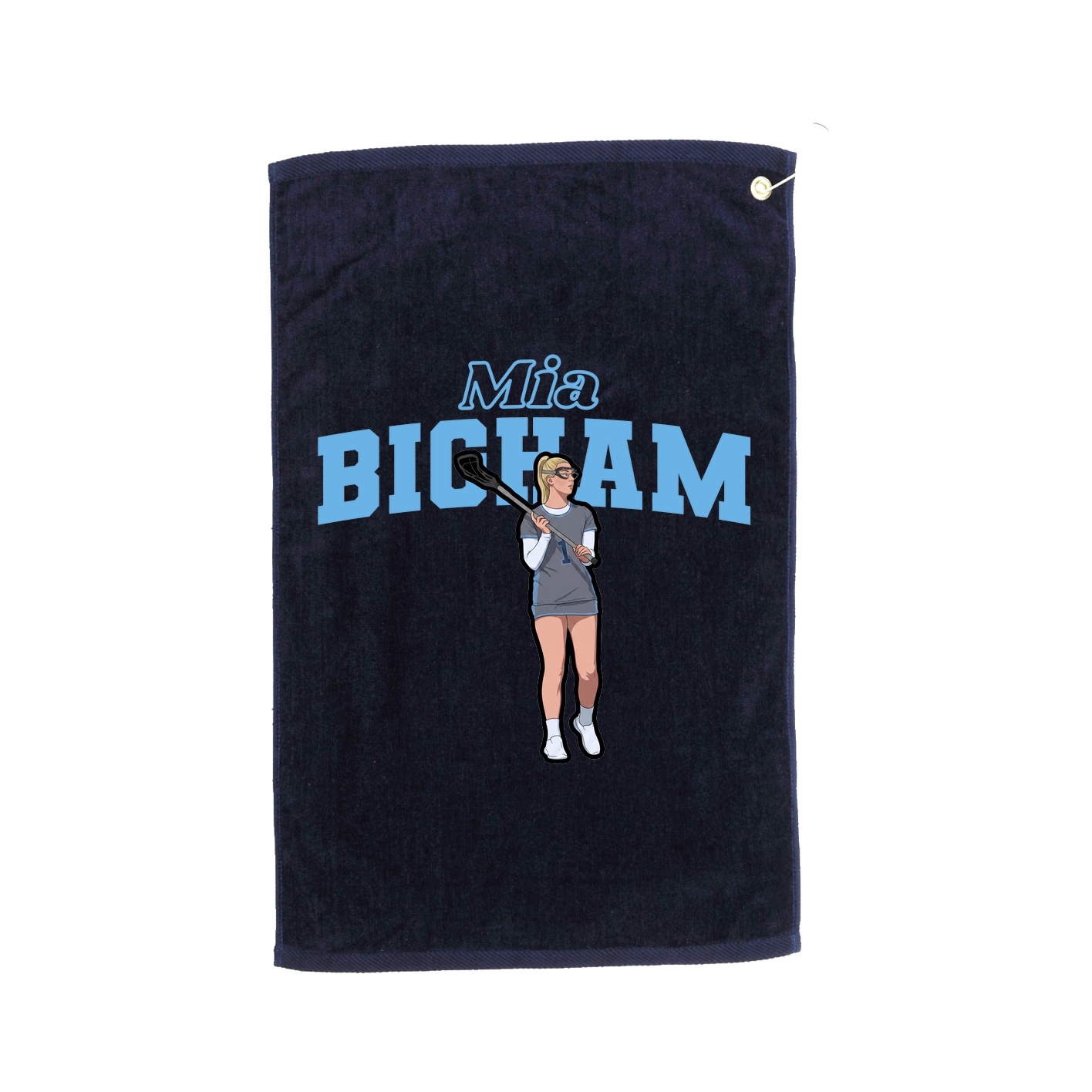 Golf Towel — Name Arch in Navy