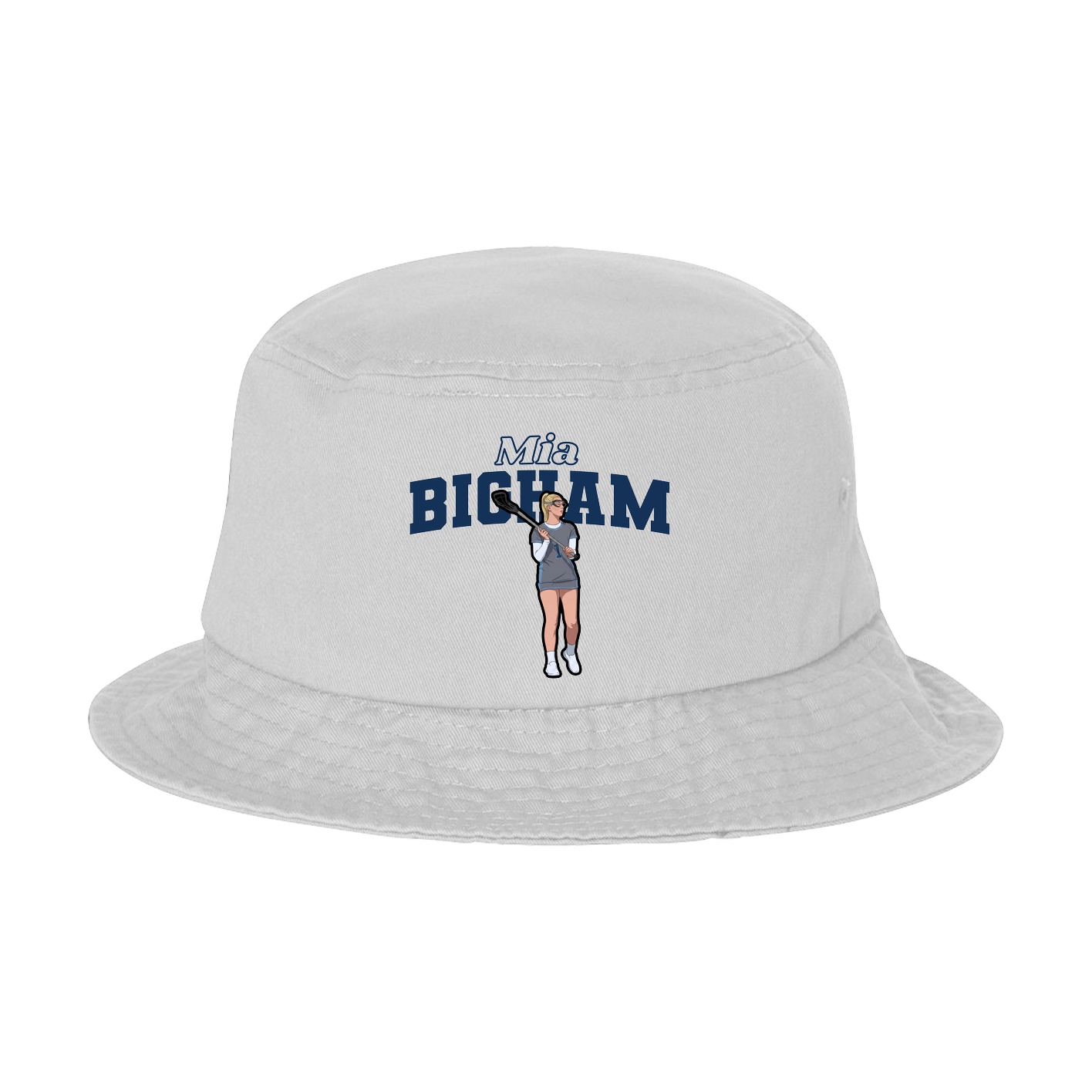 Bucket Cap — Name Arch in White