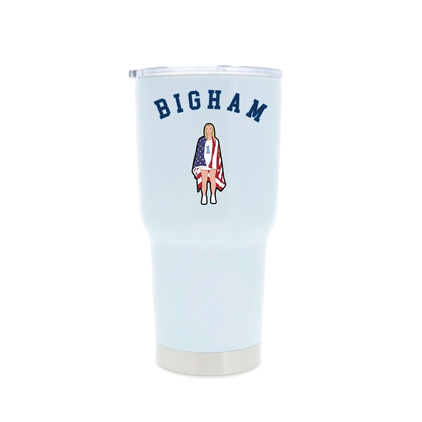 30oz Stainless Steel Tumbler — Shirsey Arch in White