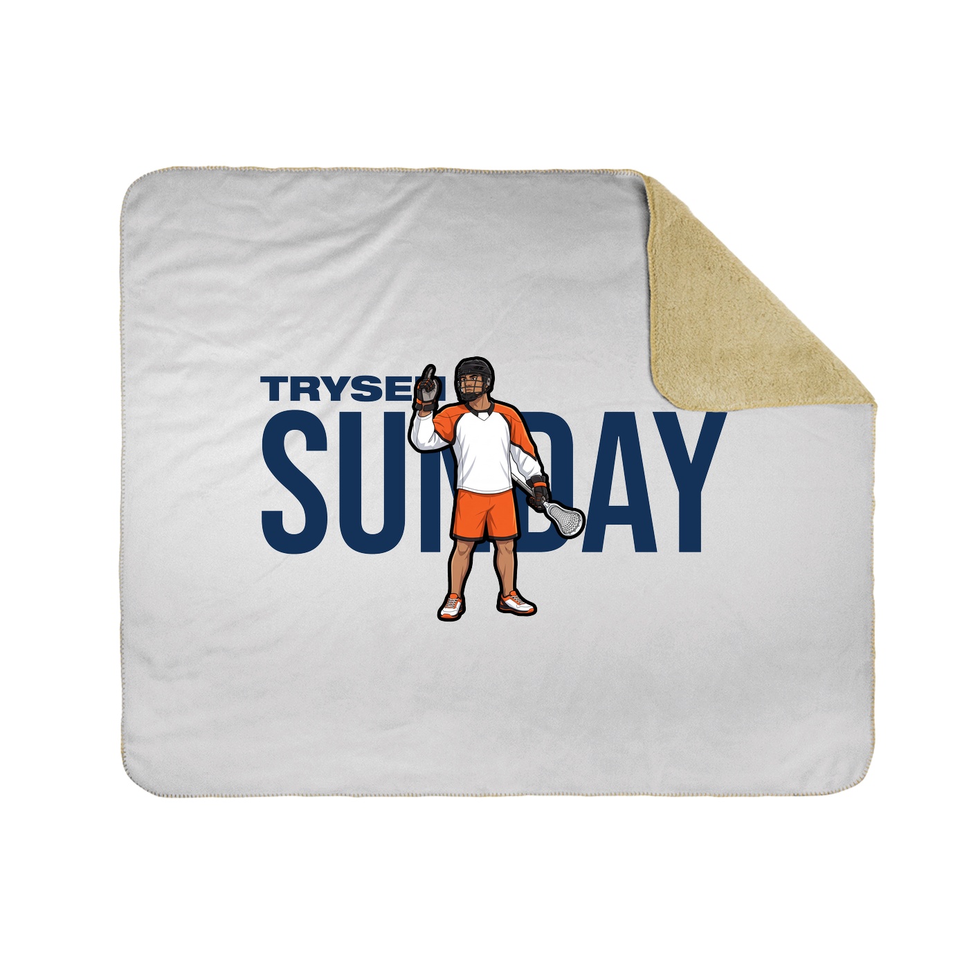 Throw Blanket — Player Name in White