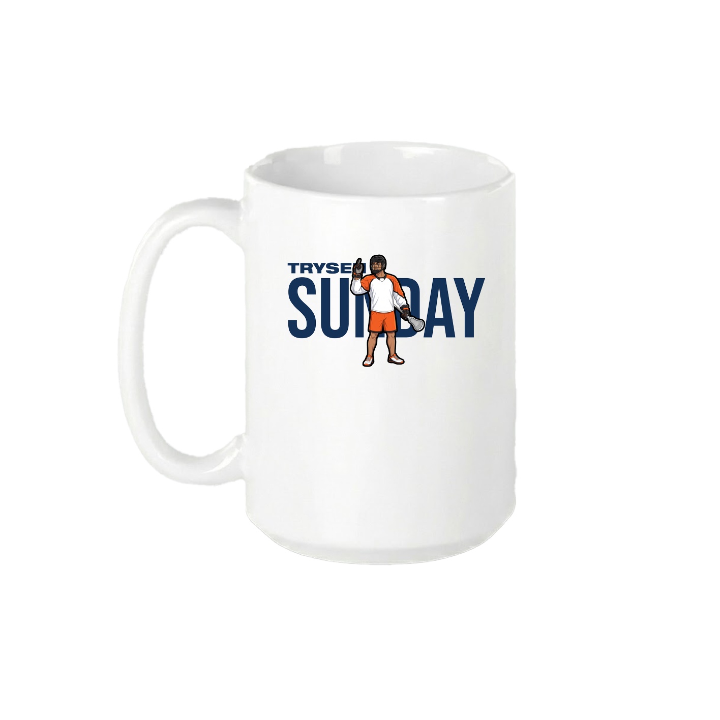 15oz Coffee Mug — Player Name in White