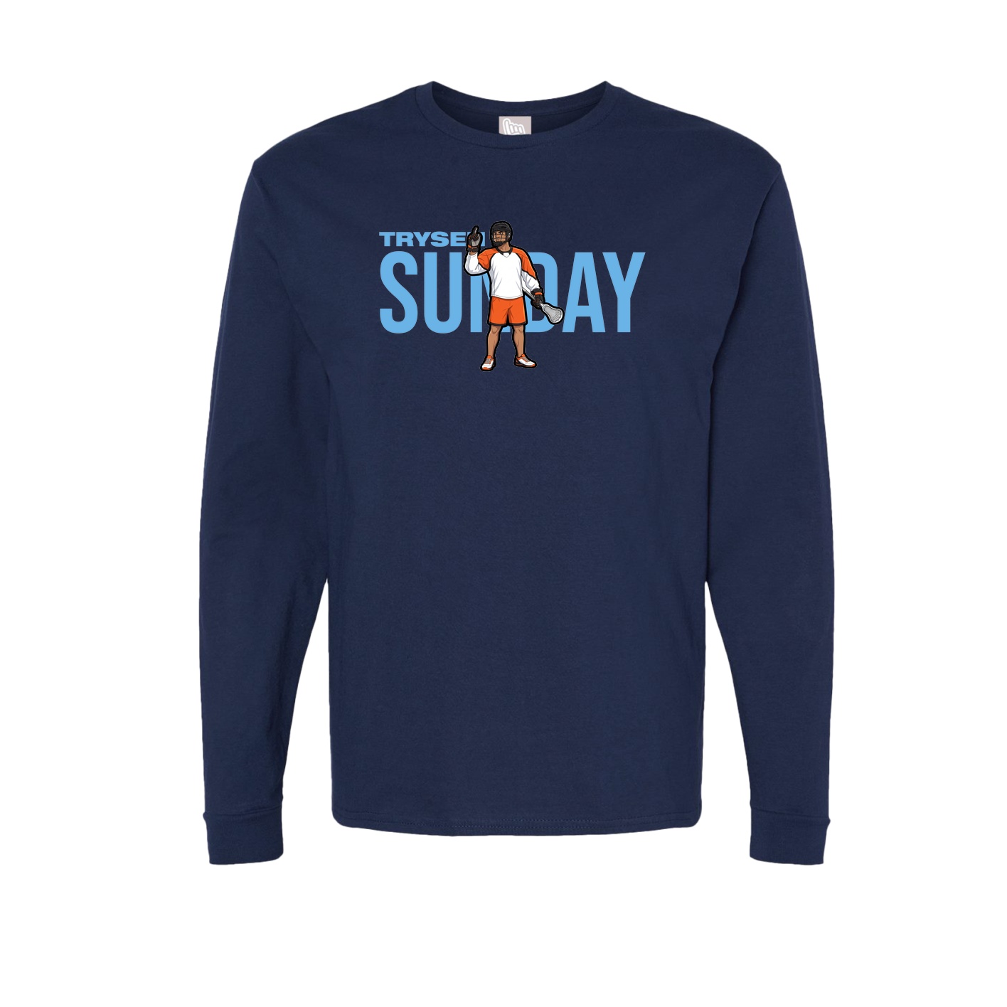 Long Sleeve Tee — Player Name in Navy