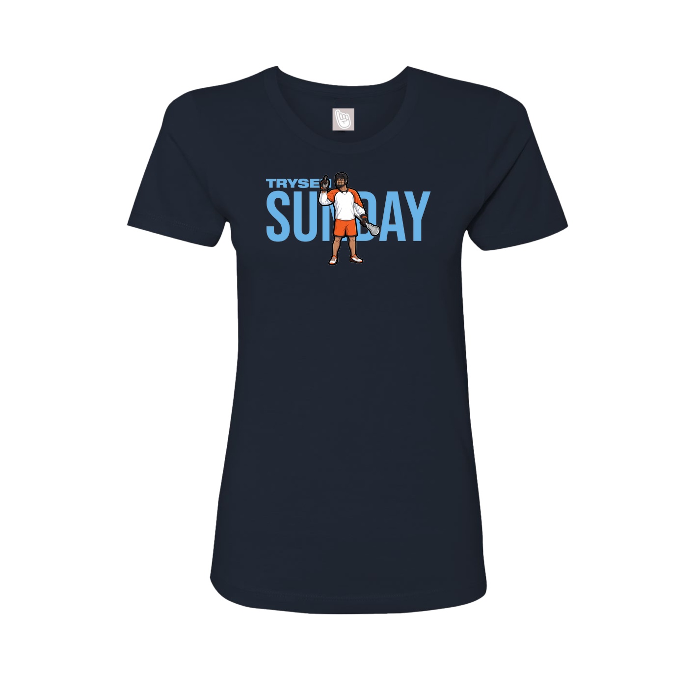 Fitted Women's Tee — Player Name in Navy