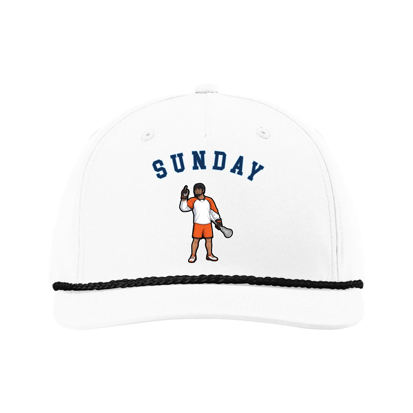 Five-Panel Classic Rope Cap — Shirsey Arch in White