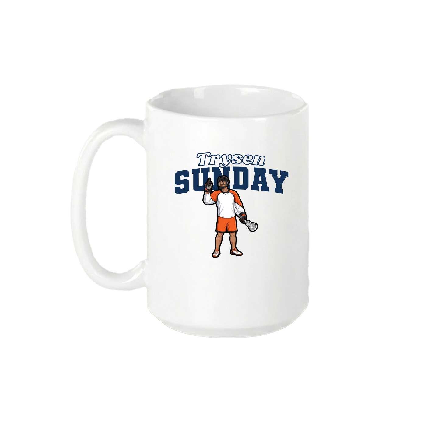 15oz Coffee Mug — Name Arch in White