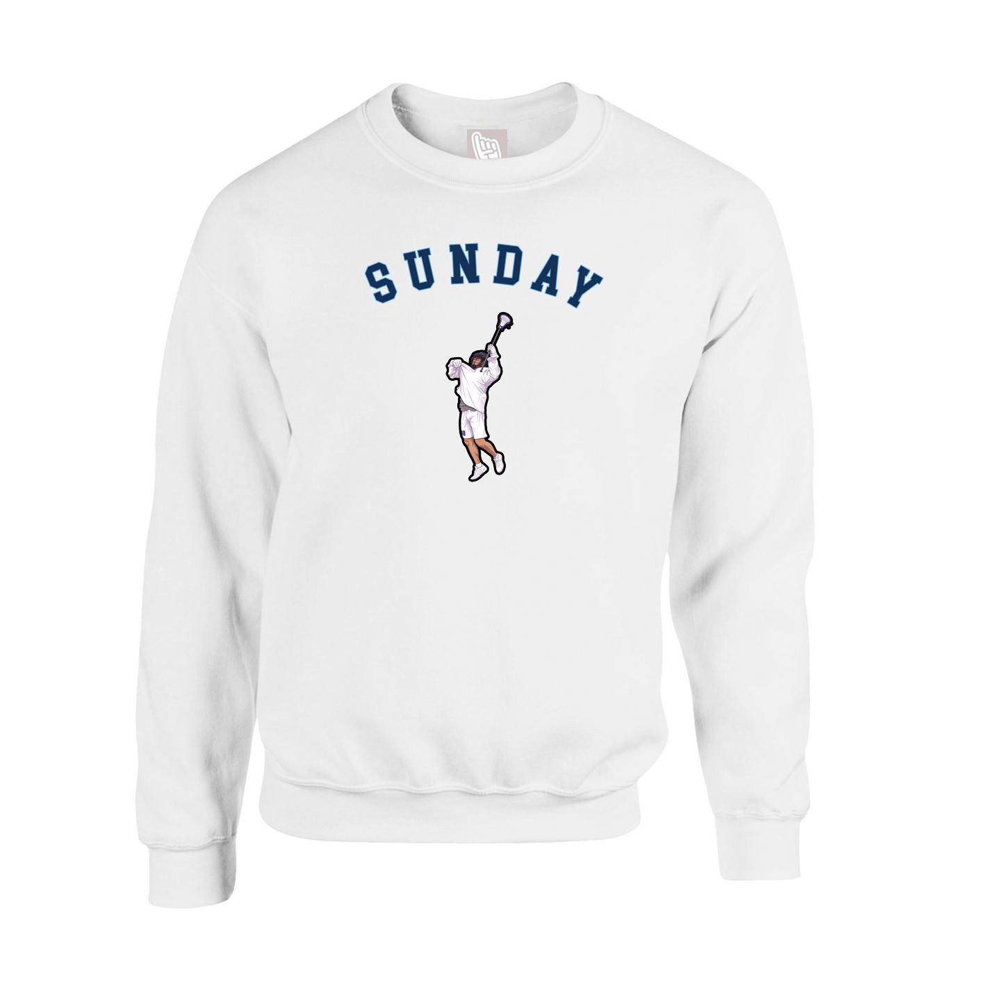 Fleece Crew — Shirsey Arch in White