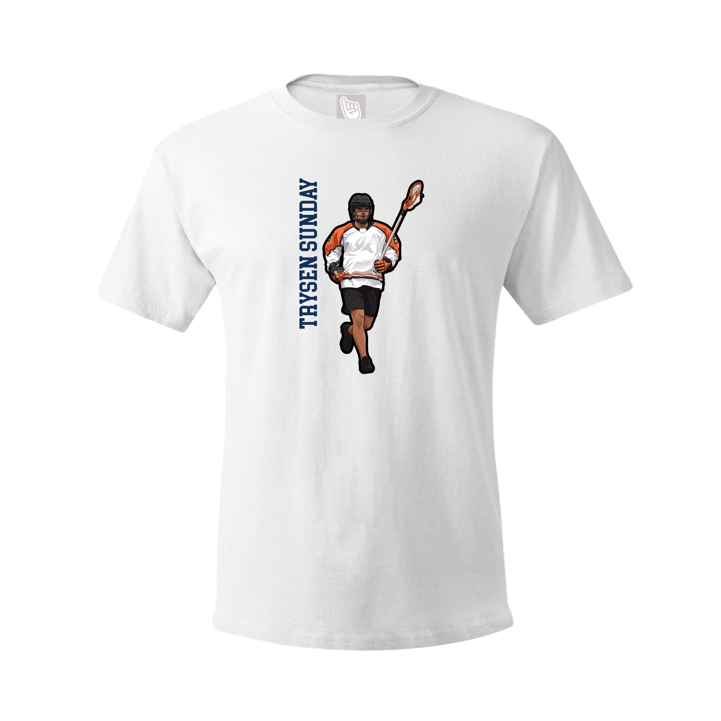 Tee — Name Vertical in White