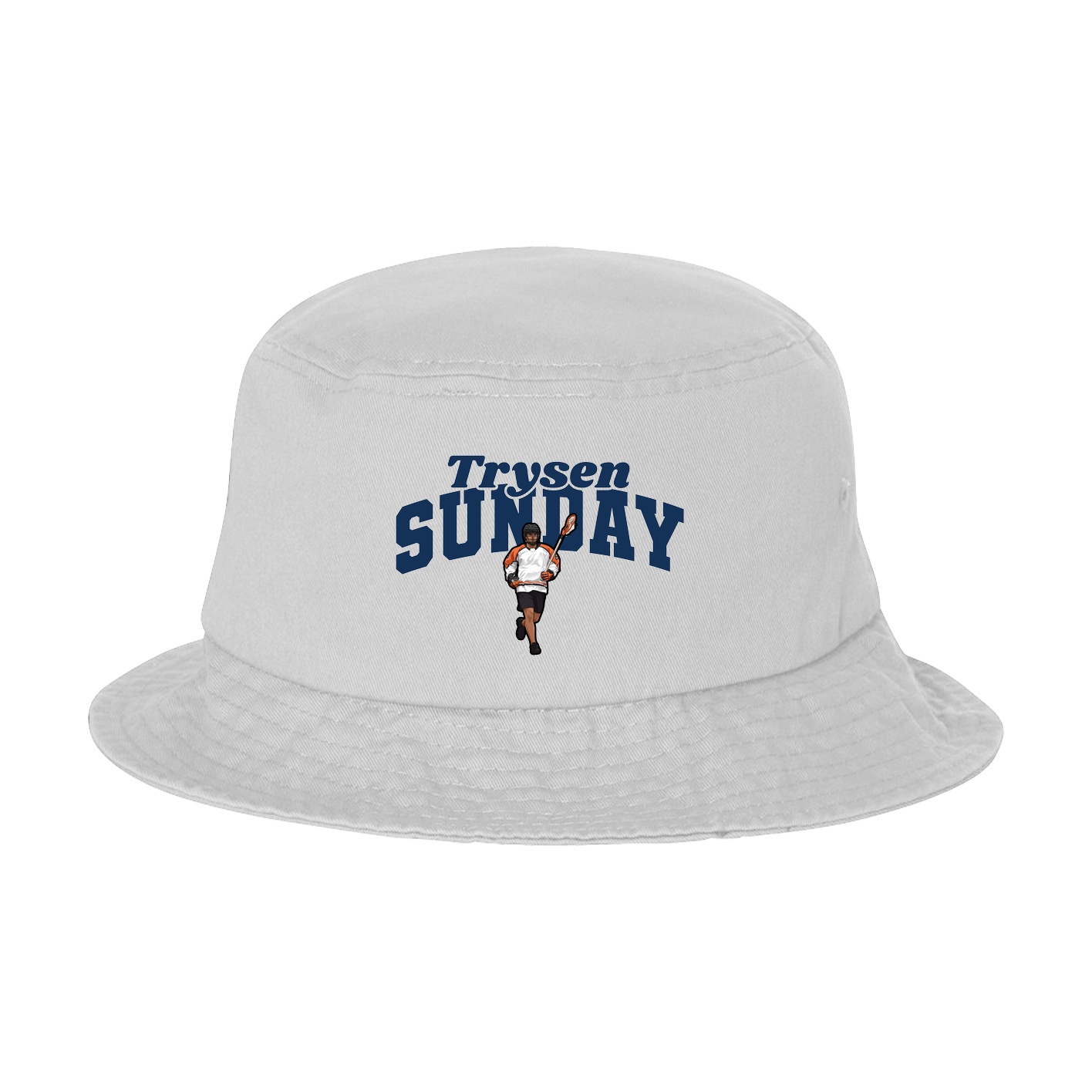 Bucket Cap — Signature Arch in White