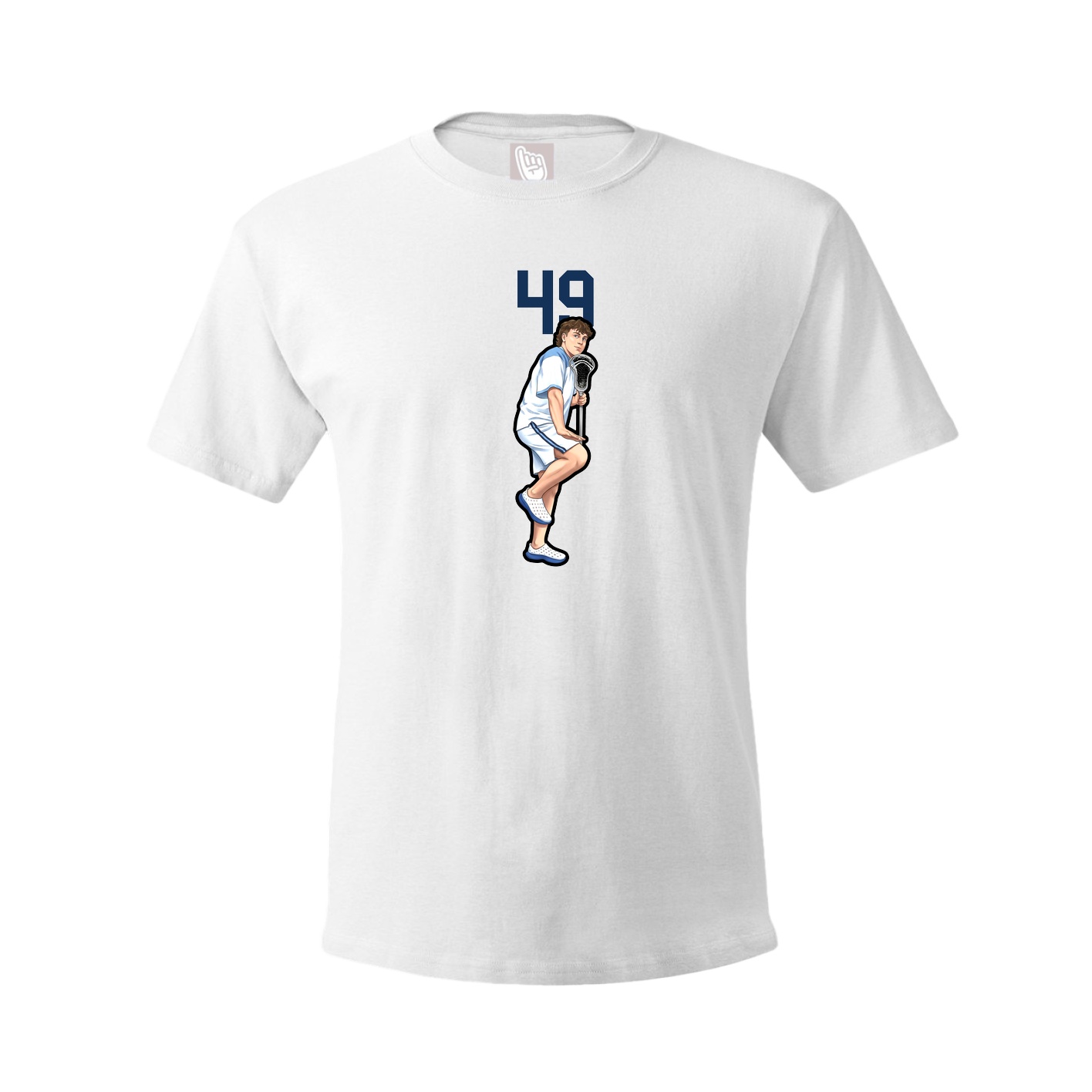 Youth Tee — Number Top in White