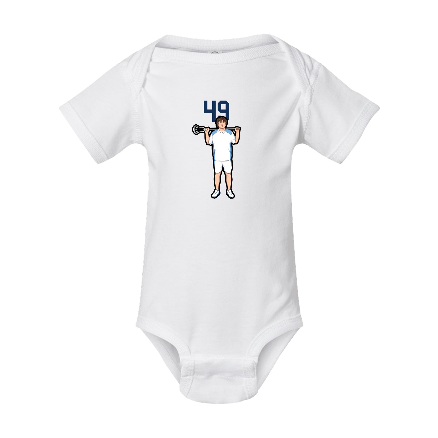 Baby Onesie — Number Top in White