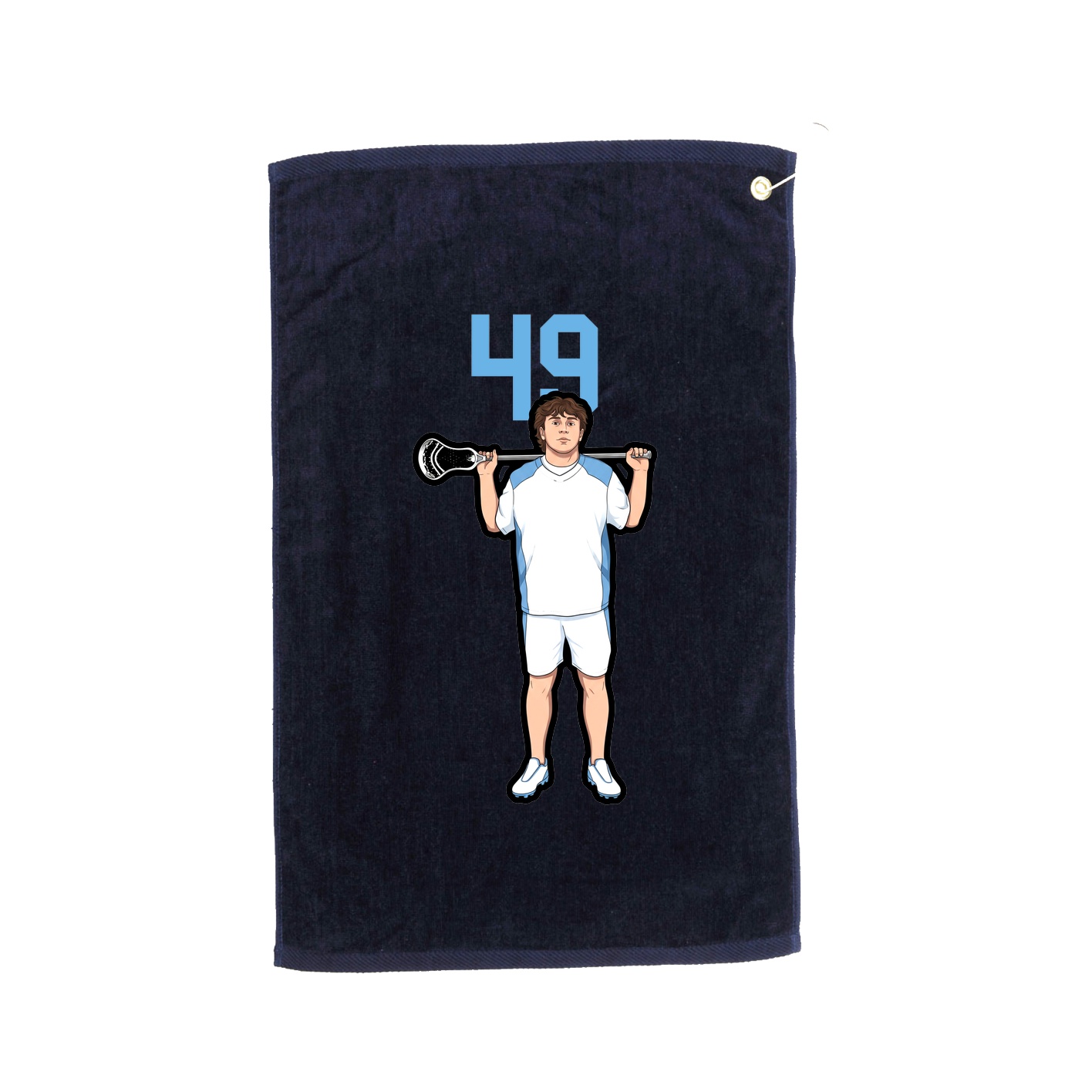 Golf Towel — Number Top in Navy