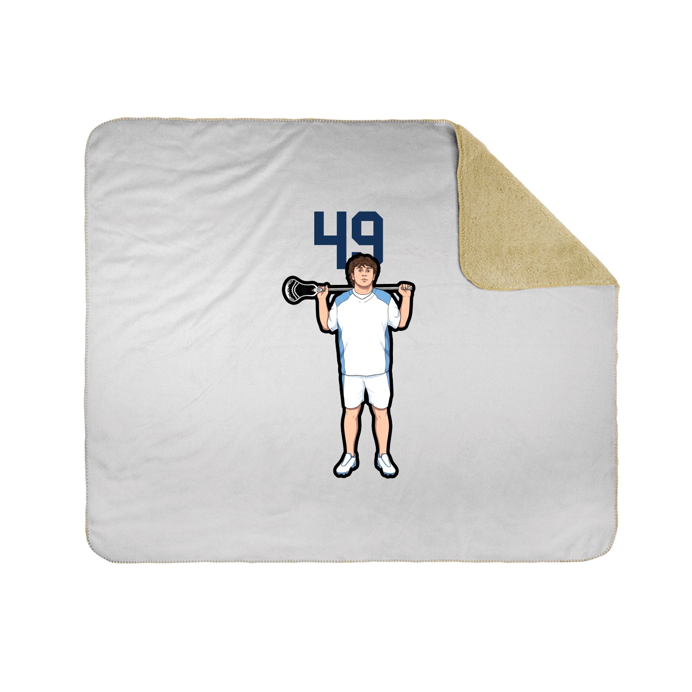 Throw Blanket — Number Top in White