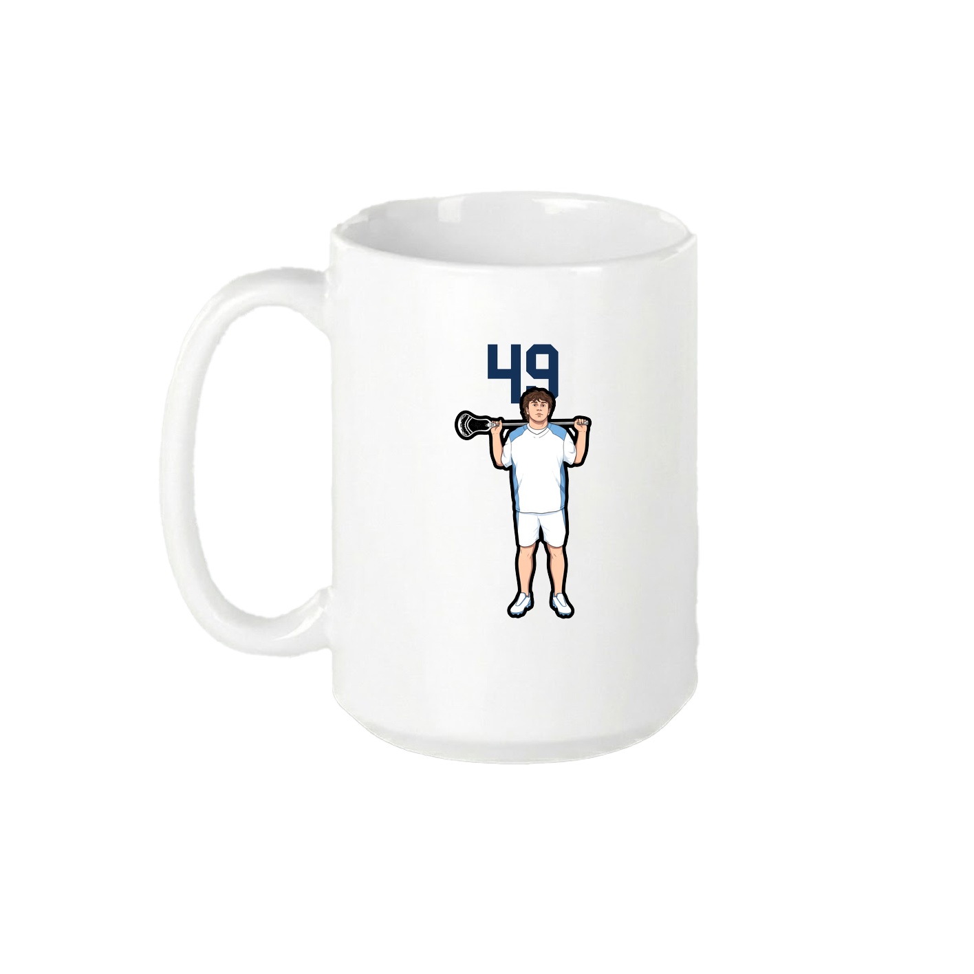 15oz Coffee Mug — Number Top in White