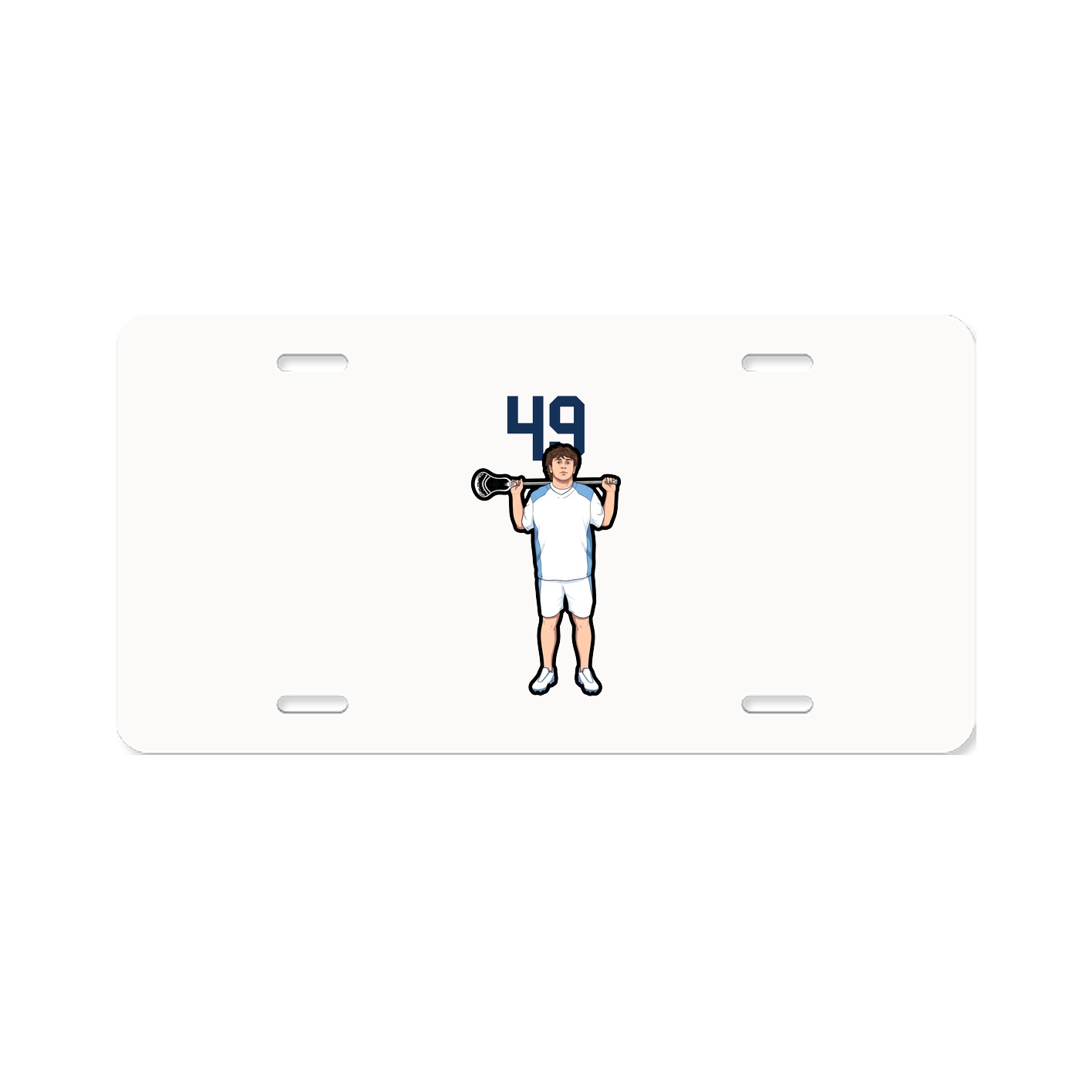 License Plate — Number Top in Classic